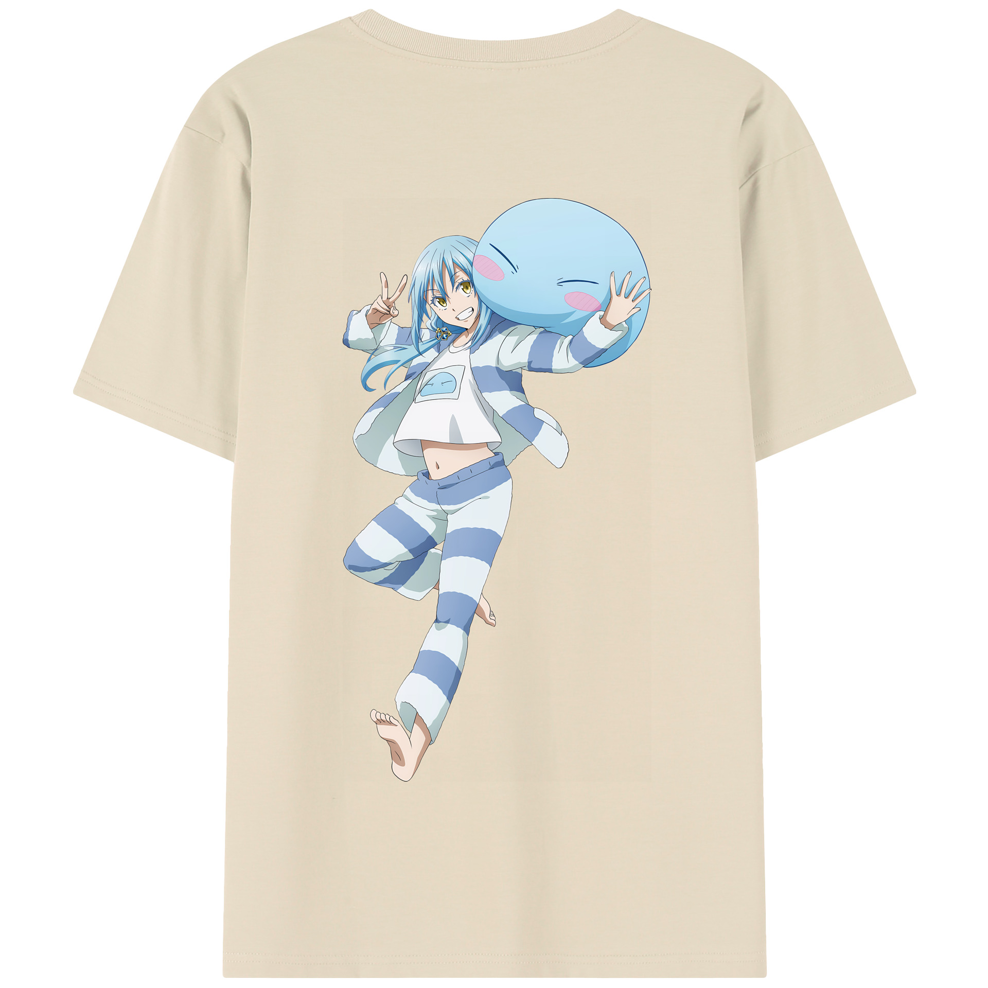 （画像用） 転スラ Regarding Reincarnated to Slime 綿100％半袖Tシャツ（背面プリント）