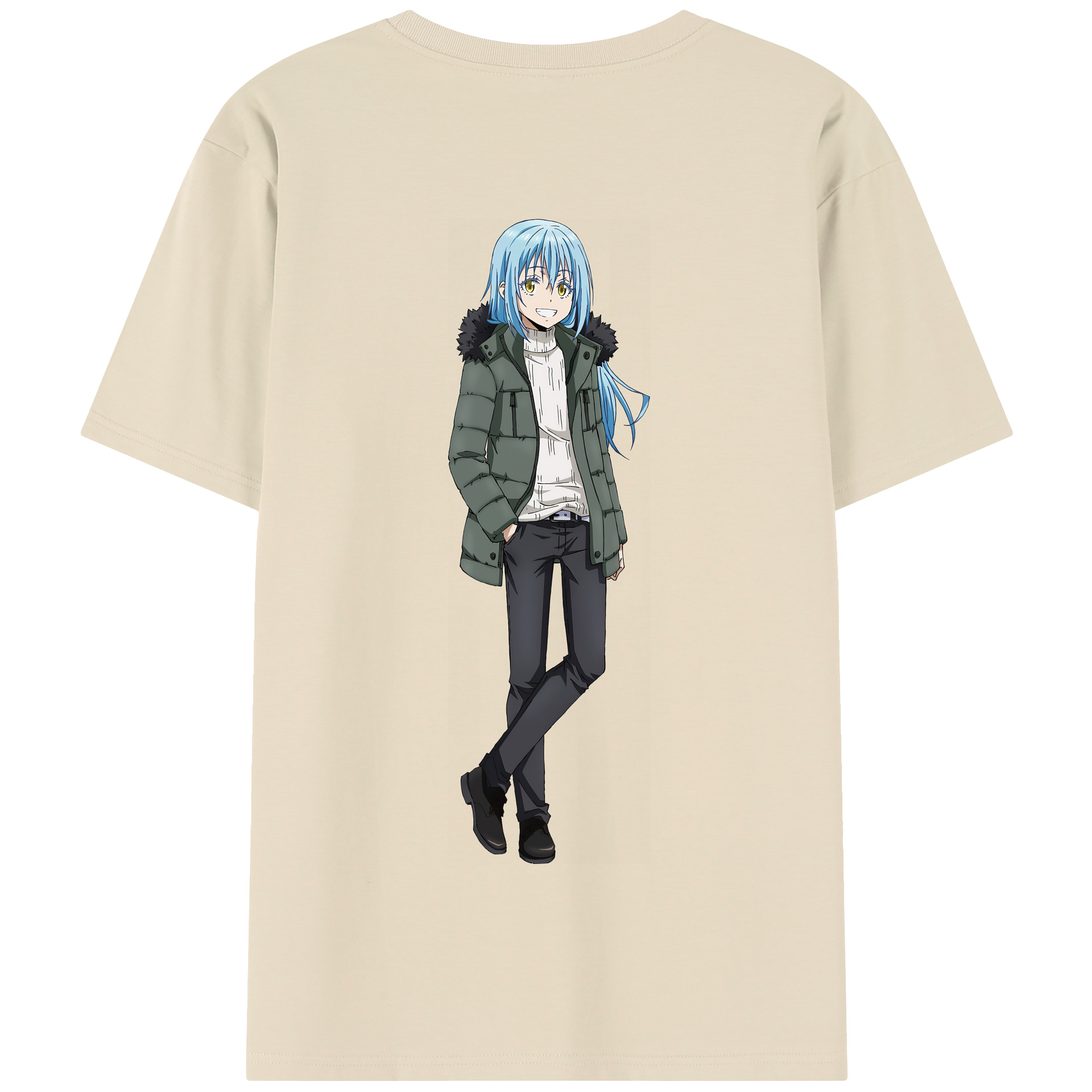 （画像用） 転スラ Regarding Reincarnated to Slime 綿100％半袖Tシャツ（背面プリント）