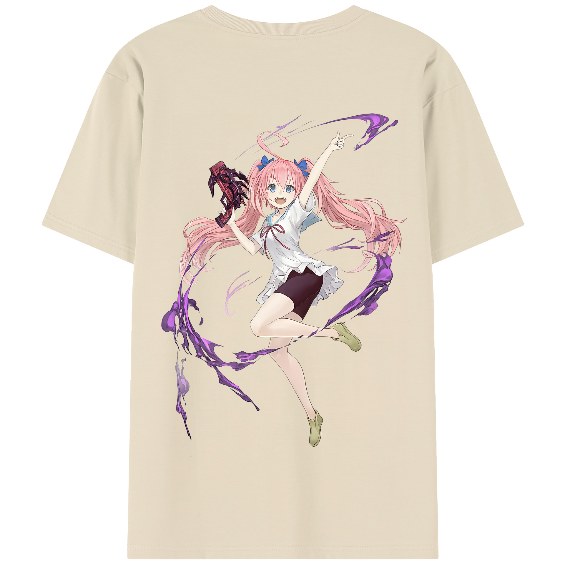 （画像用） 転スラ Regarding Reincarnated to Slime 綿100％半袖Tシャツ（背面プリント）