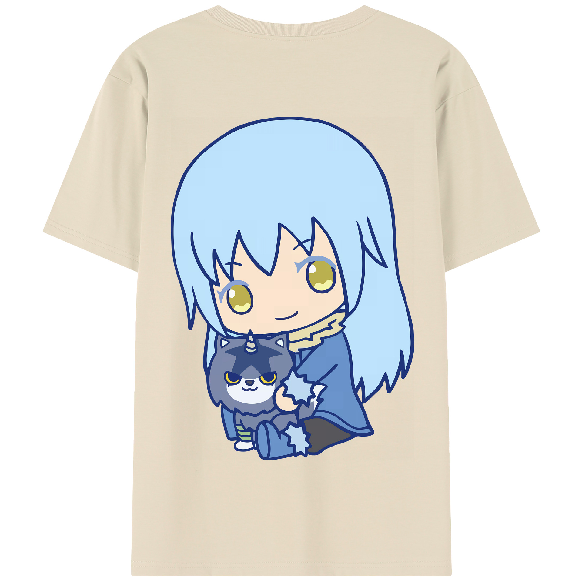 （画像用） 転スラ Regarding Reincarnated to Slime 綿100％半袖Tシャツ（背面プリント）