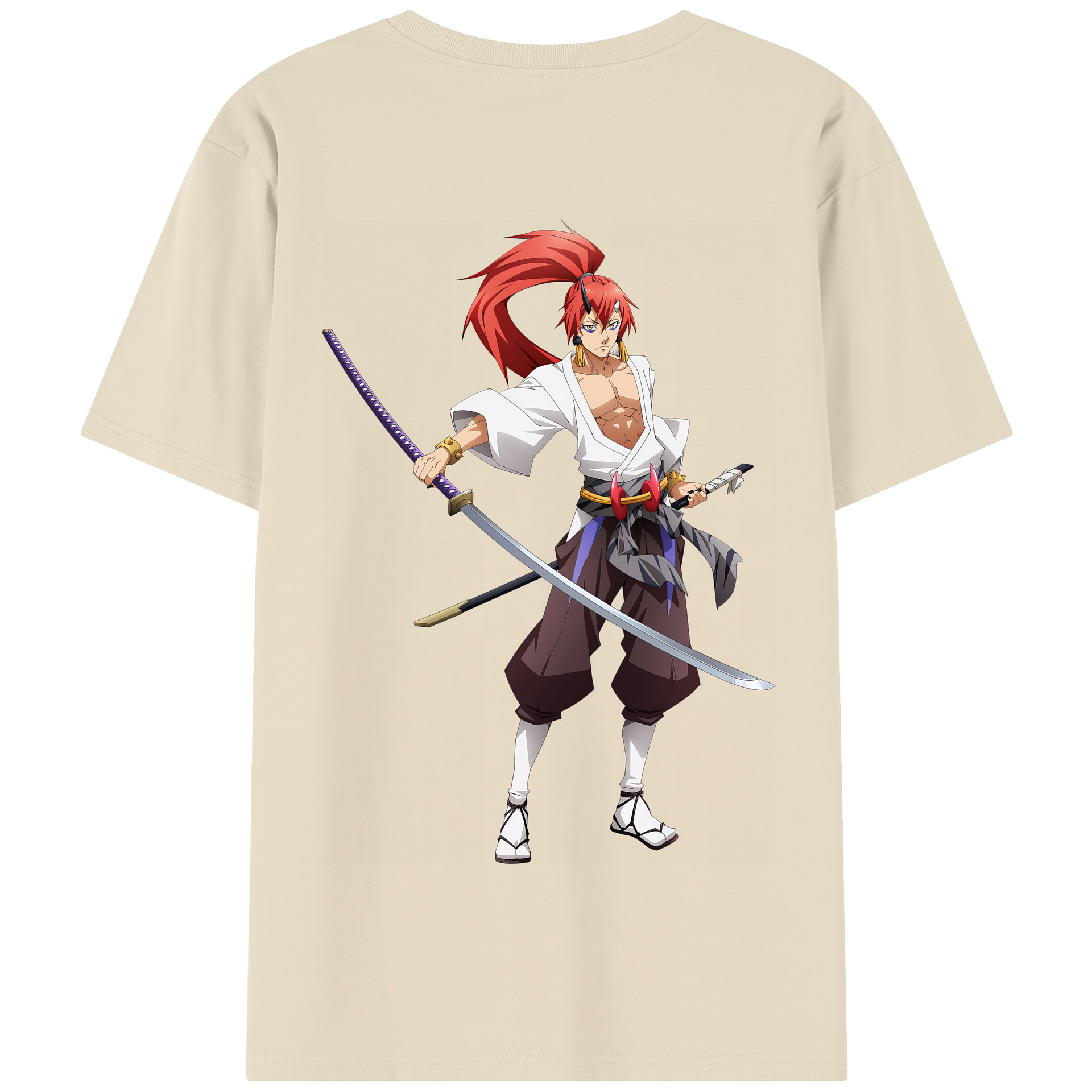 （画像用） 転スラ Regarding Reincarnated to Slime 綿100％半袖Tシャツ（背面プリント）
