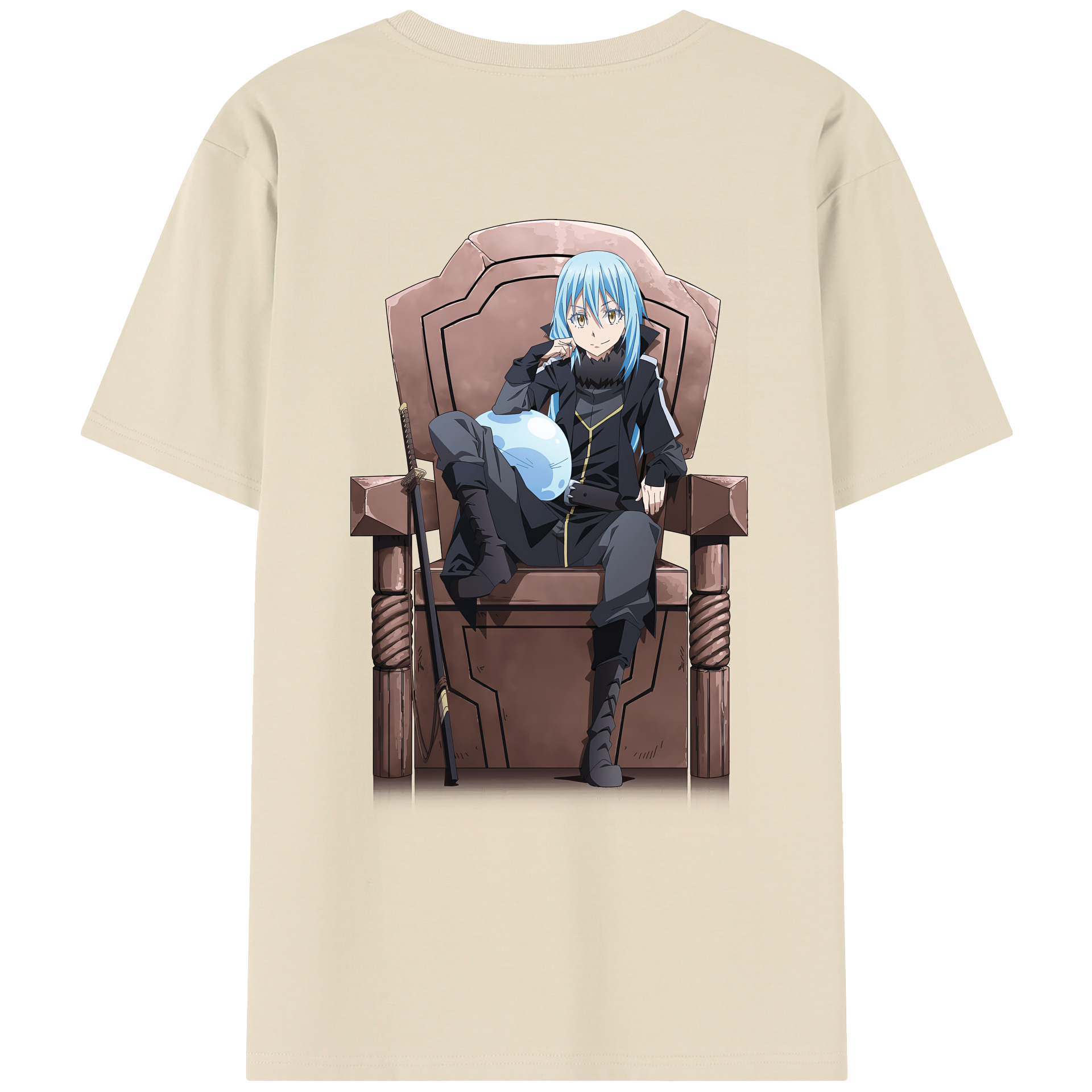 （画像用） 転スラ Regarding Reincarnated to Slime 綿100％半袖Tシャツ（背面プリント）