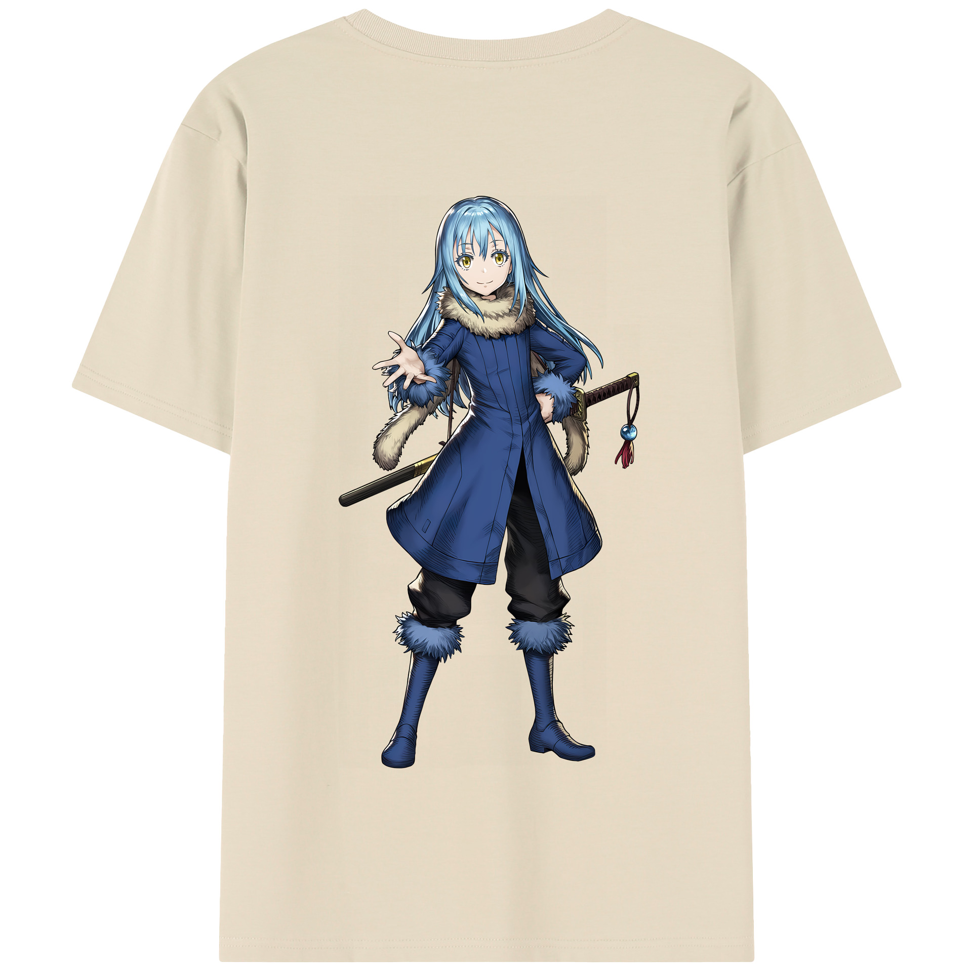（画像用） 転スラ Regarding Reincarnated to Slime 綿100％半袖Tシャツ（背面プリント）