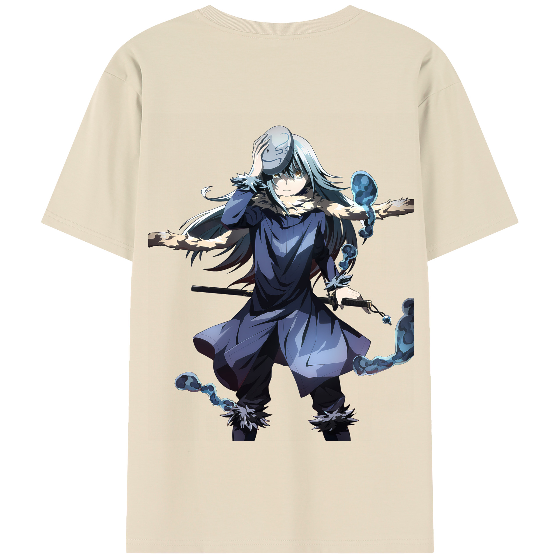（画像用） 転スラ Regarding Reincarnated to Slime 綿100％半袖Tシャツ（背面プリント）