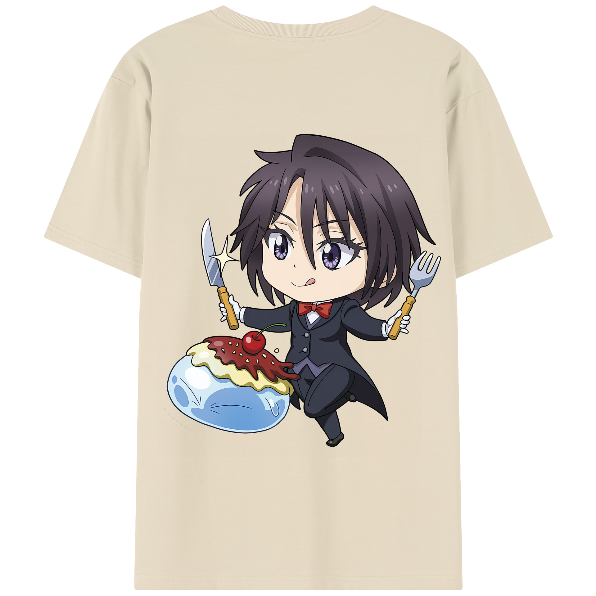 （画像用） 転スラ Regarding Reincarnated to Slime 綿100％半袖Tシャツ（背面プリント）