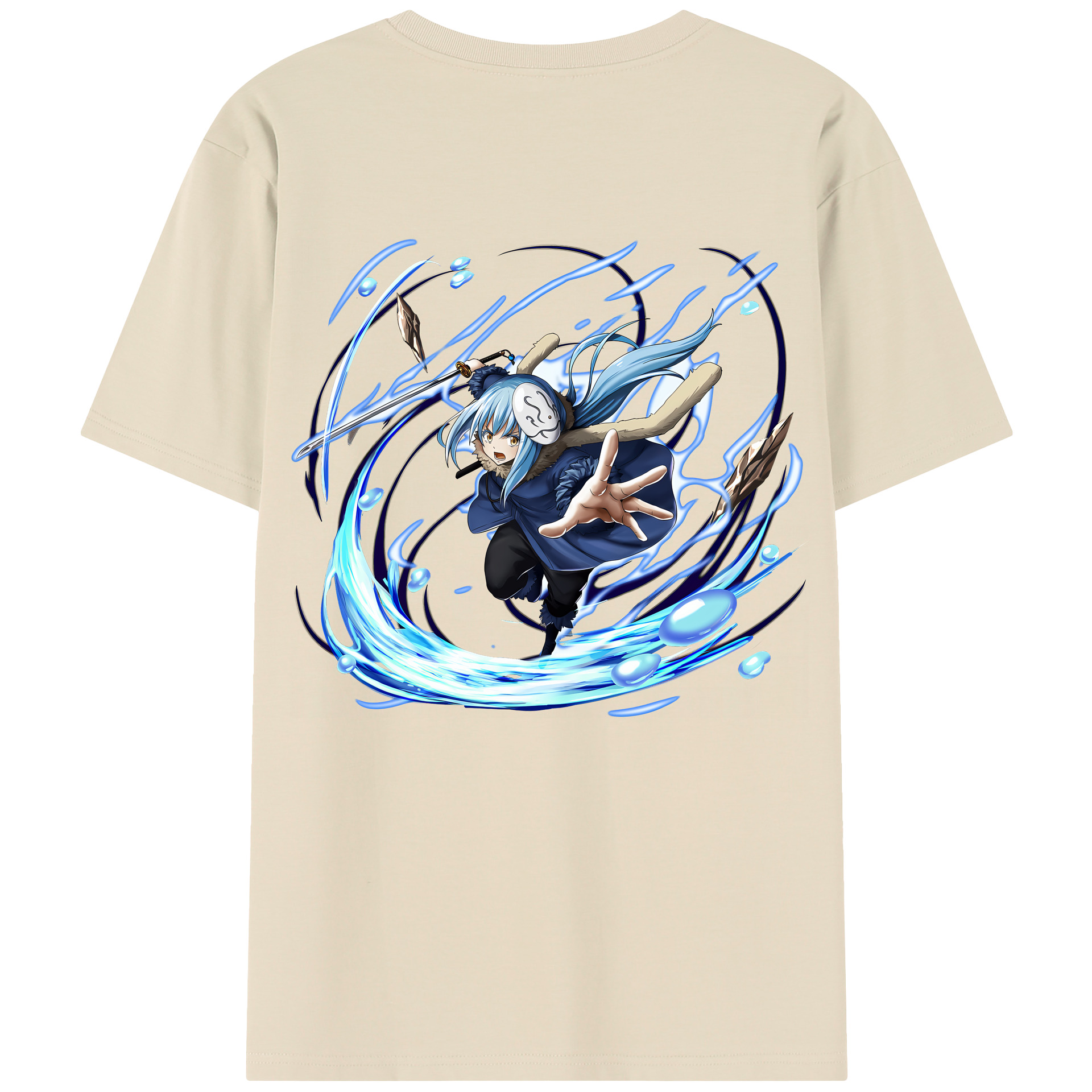 （画像用） 転スラ Regarding Reincarnated to Slime 綿100％半袖Tシャツ（背面プリント）