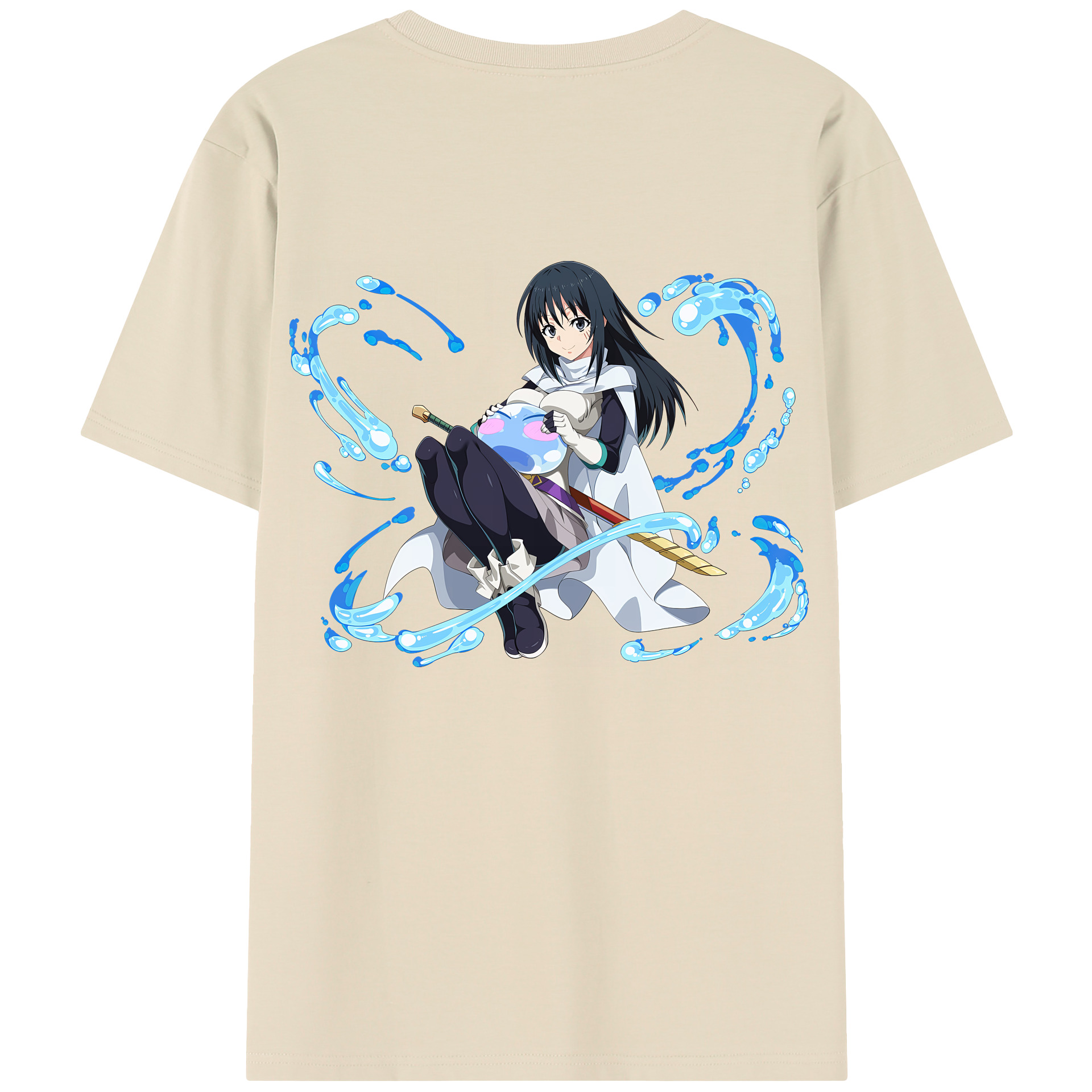 （画像用） 転スラ Regarding Reincarnated to Slime 綿100％半袖Tシャツ（背面プリント）