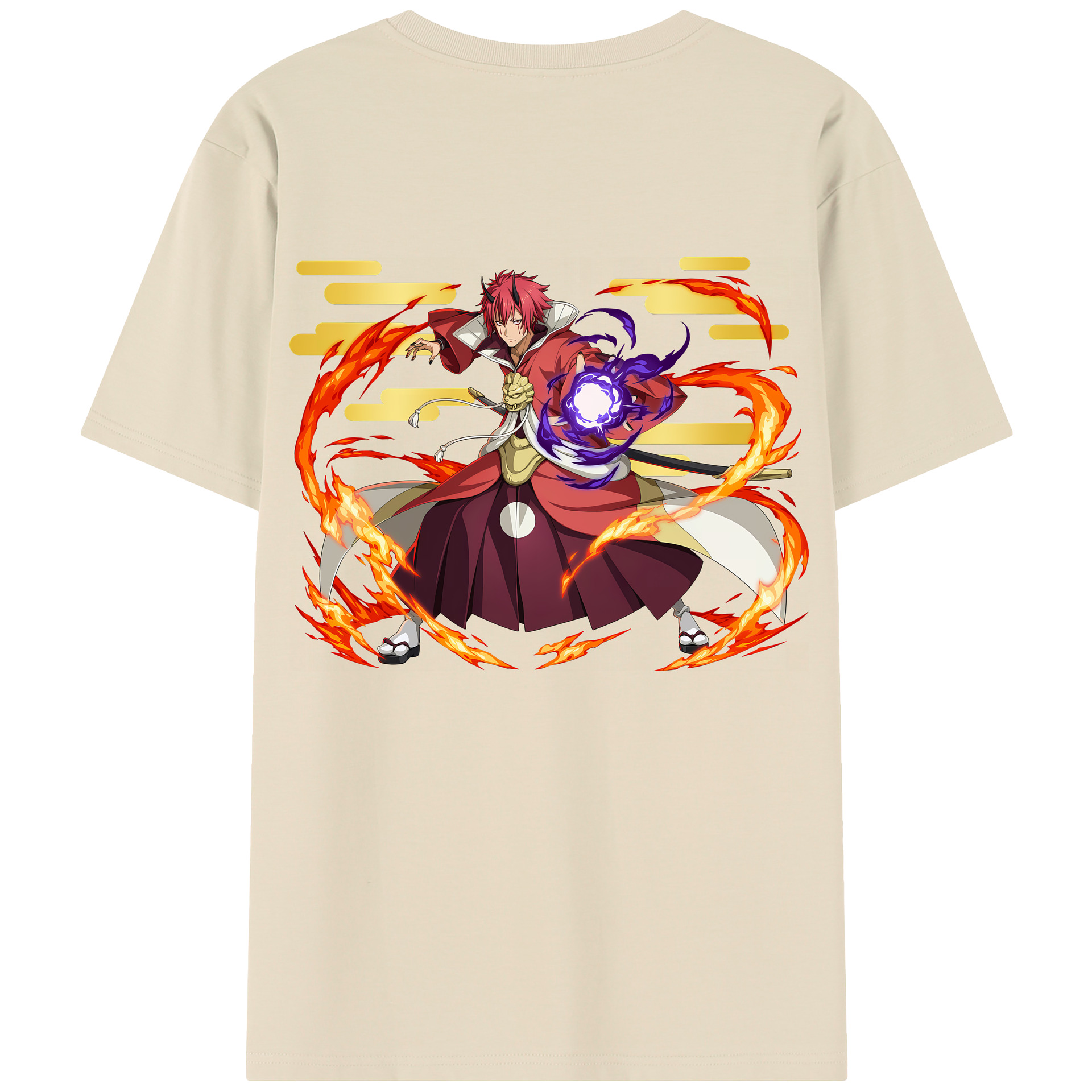 （画像用） 転スラ Regarding Reincarnated to Slime 綿100％半袖Tシャツ（背面プリント）
