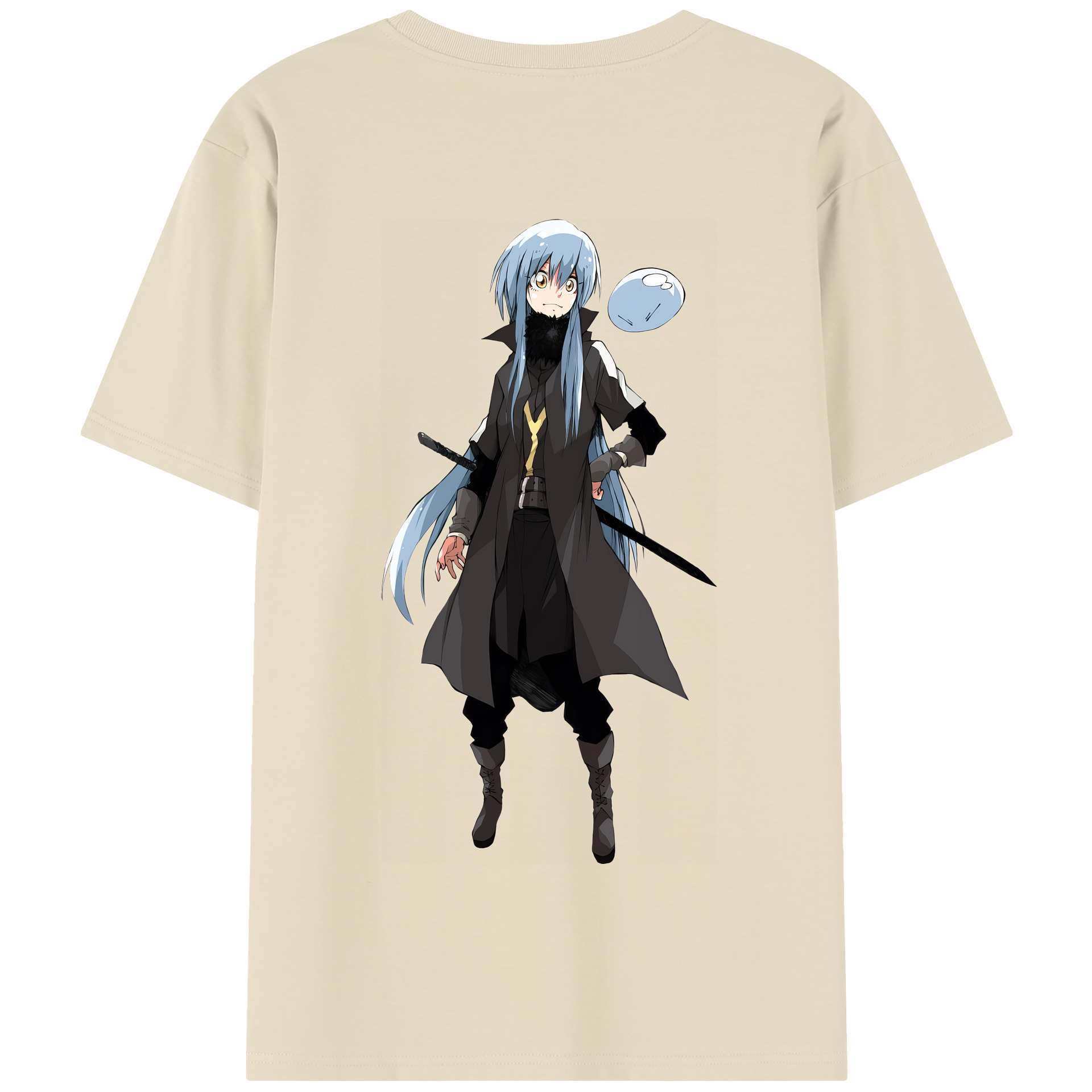 （画像用） 転スラ Regarding Reincarnated to Slime 綿100％半袖Tシャツ（背面プリント）