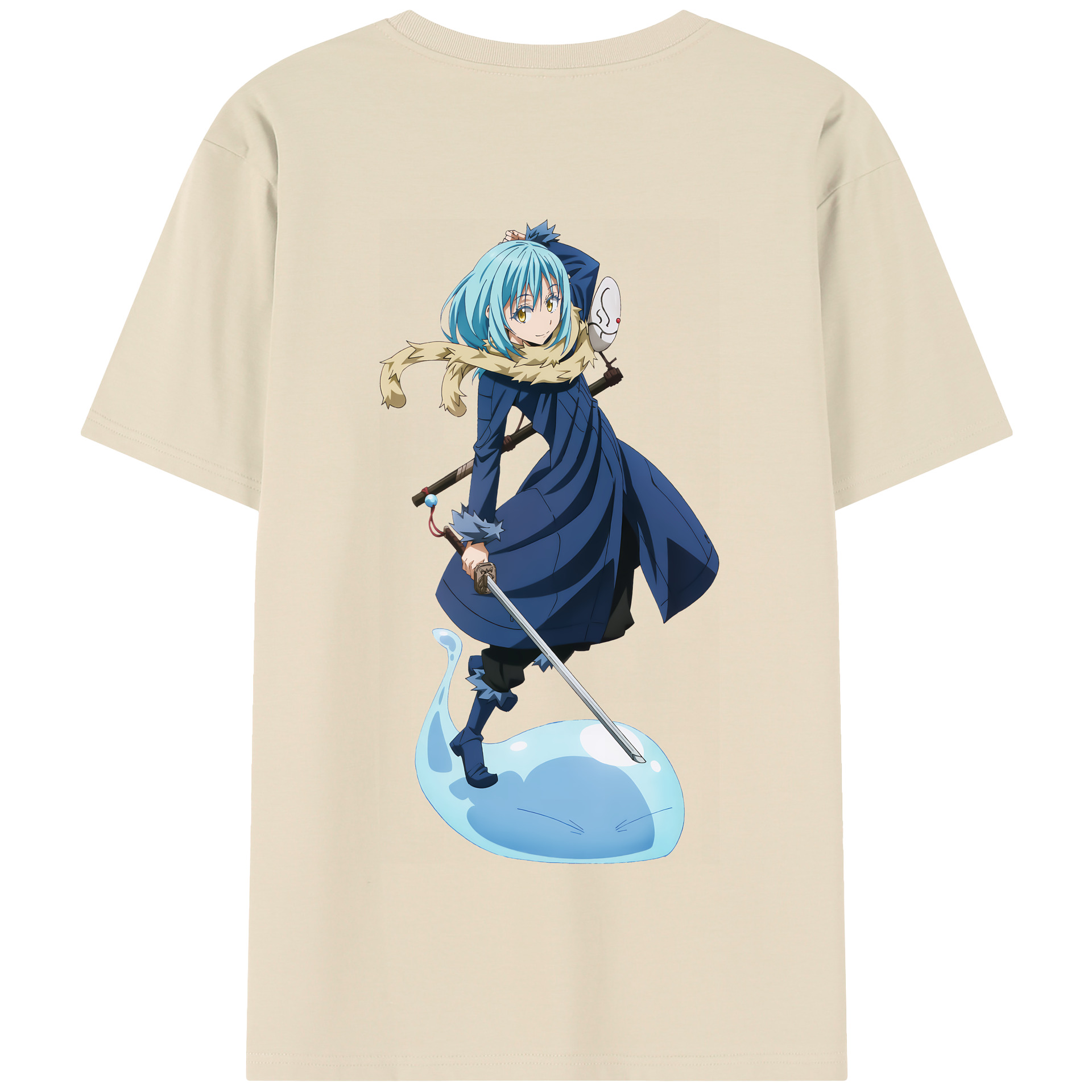 （画像用） 転スラ Regarding Reincarnated to Slime 綿100％半袖Tシャツ（背面プリント）
