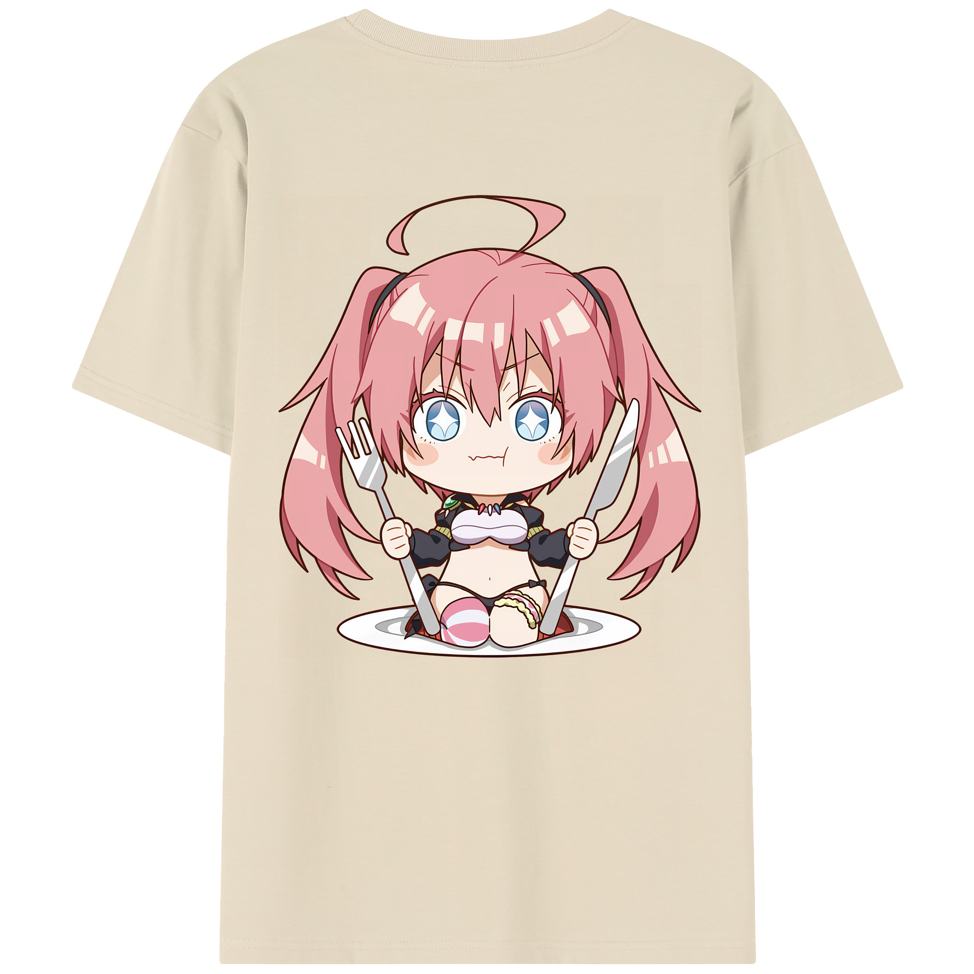 （画像用） 転スラ Regarding Reincarnated to Slime 綿100％半袖Tシャツ（背面プリント）