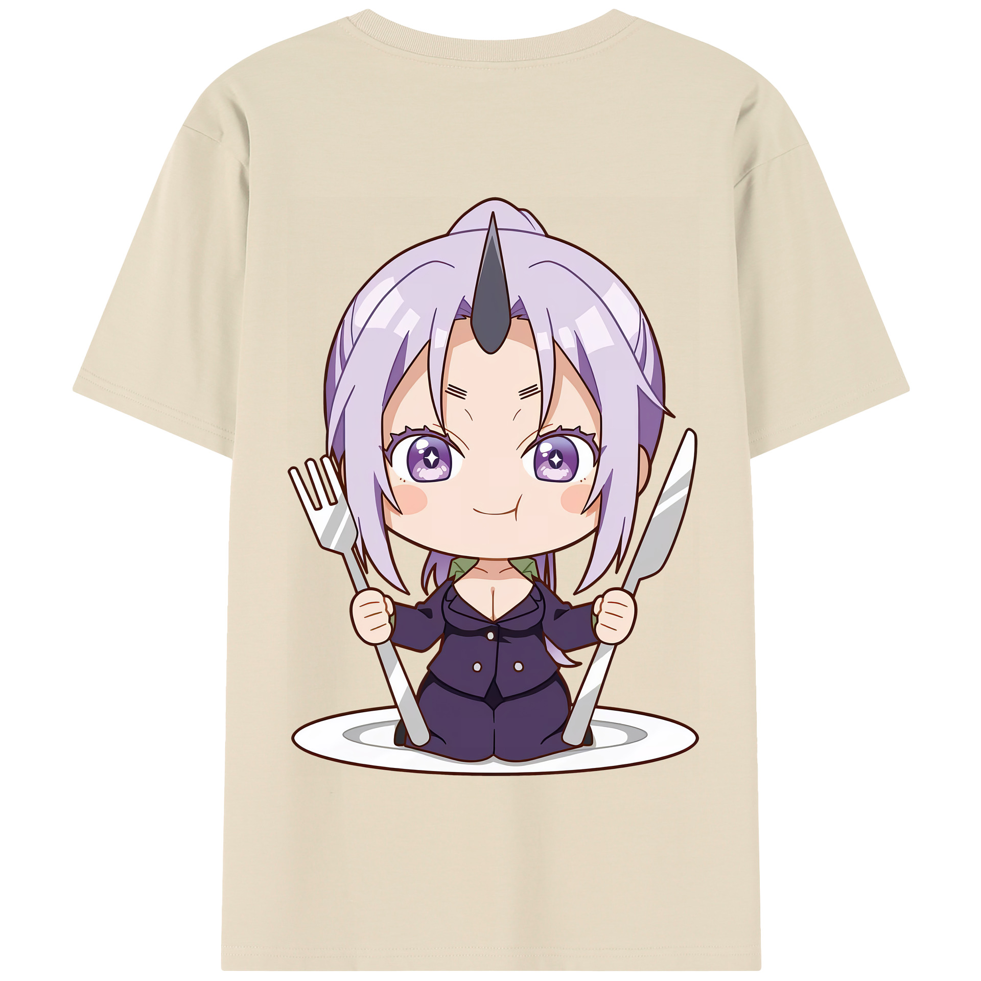 （画像用） 転スラ Regarding Reincarnated to Slime 綿100％半袖Tシャツ（背面プリント）