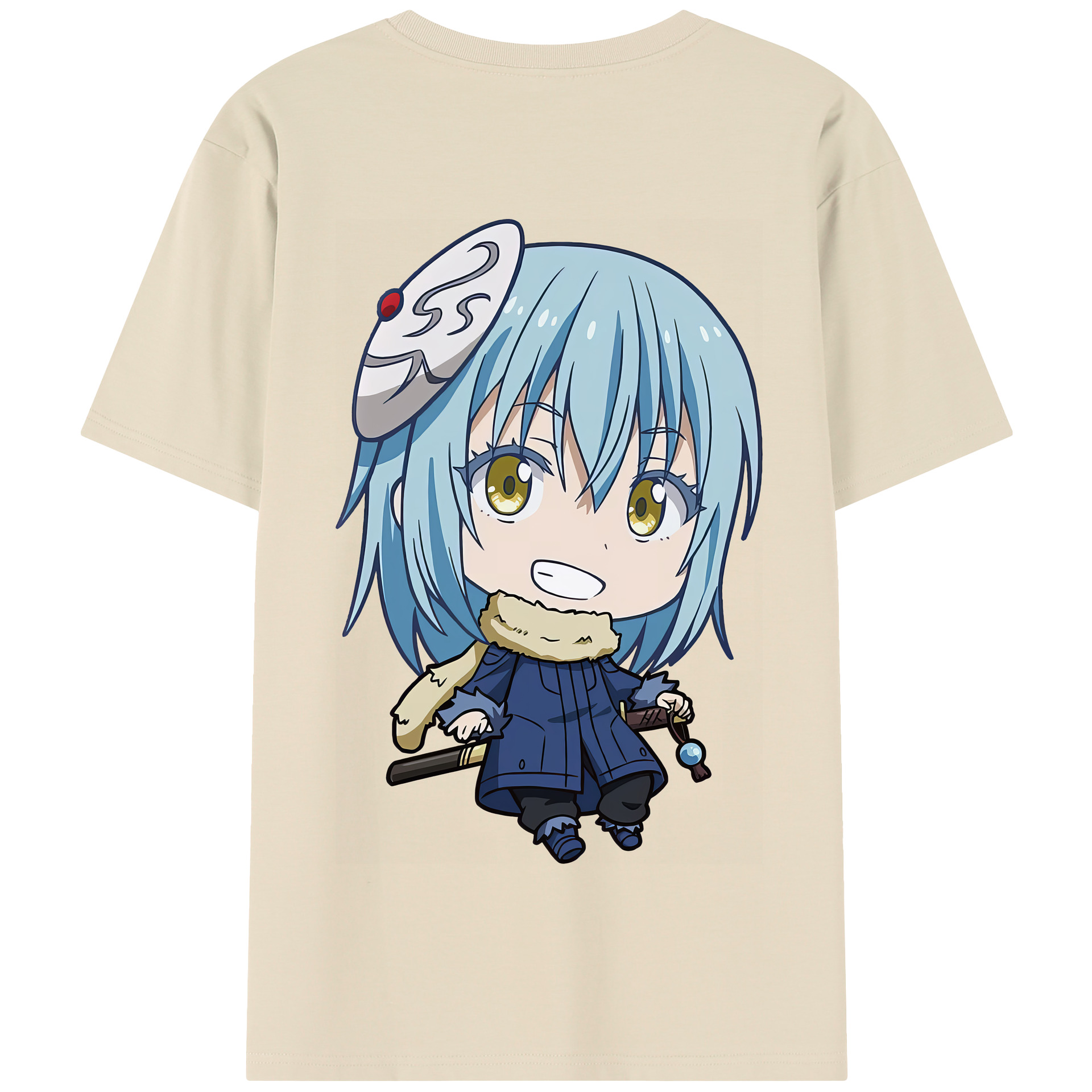 （画像用） 転スラ Regarding Reincarnated to Slime 綿100％半袖Tシャツ（背面プリント）