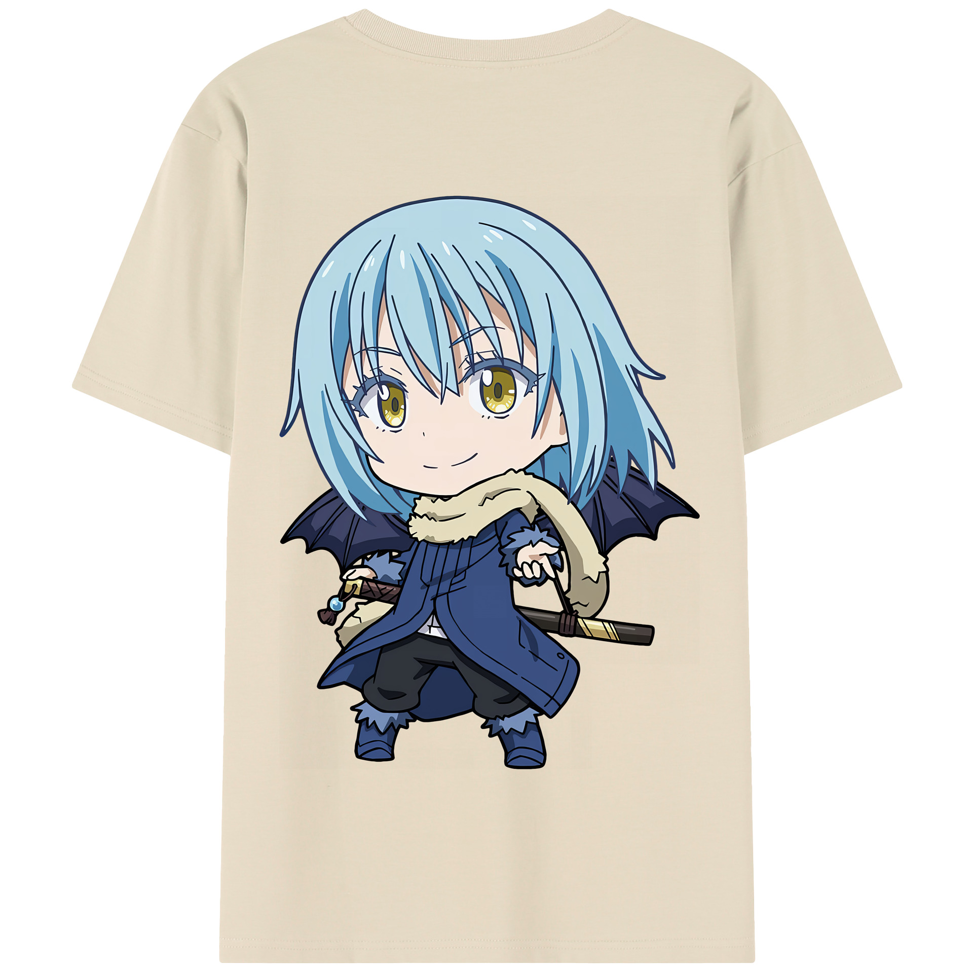 （画像用） 転スラ Regarding Reincarnated to Slime 綿100％半袖Tシャツ（背面プリント）