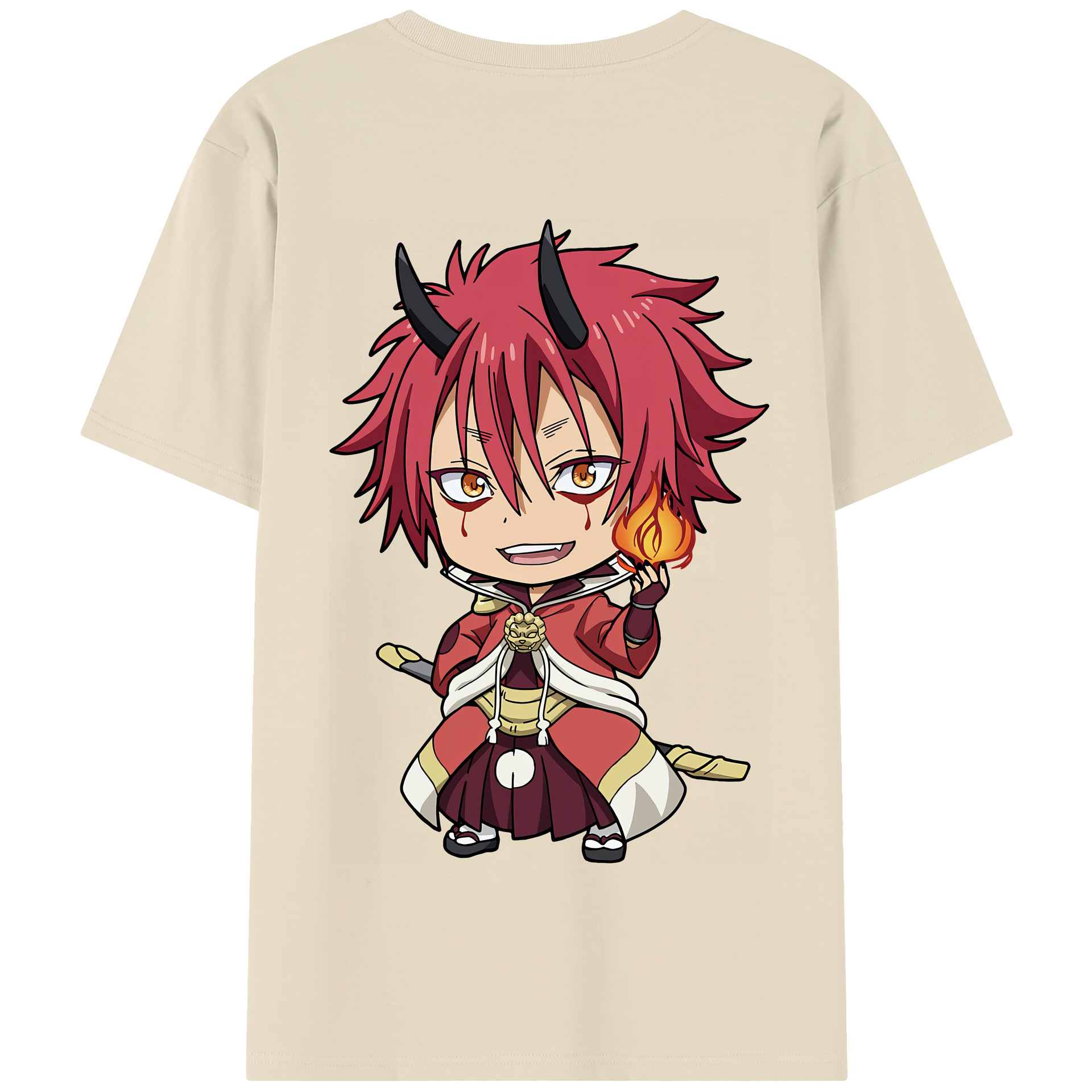 （画像用） 転スラ Regarding Reincarnated to Slime 綿100％半袖Tシャツ（背面プリント）