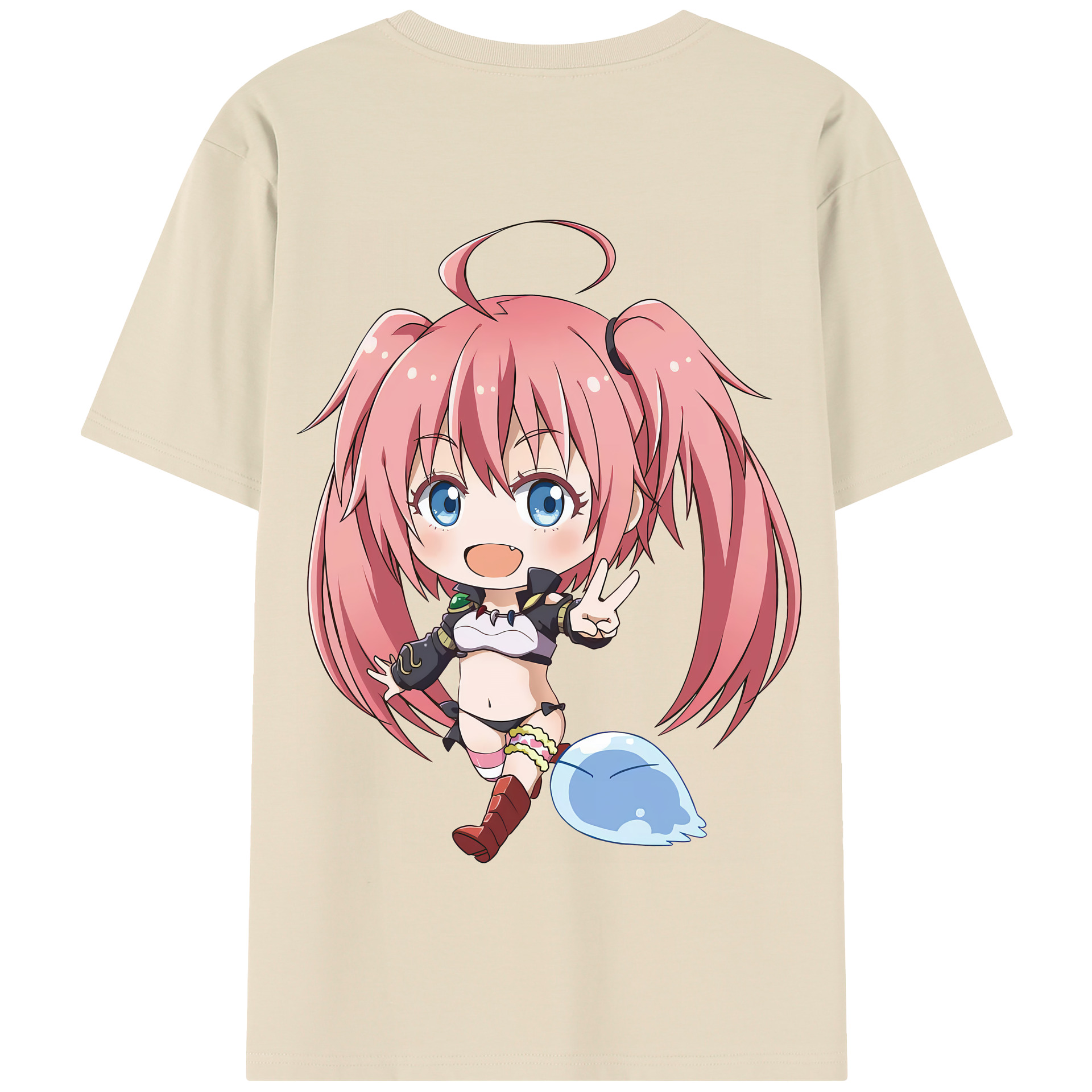 （画像用） 転スラ Regarding Reincarnated to Slime 綿100％半袖Tシャツ（背面プリント）