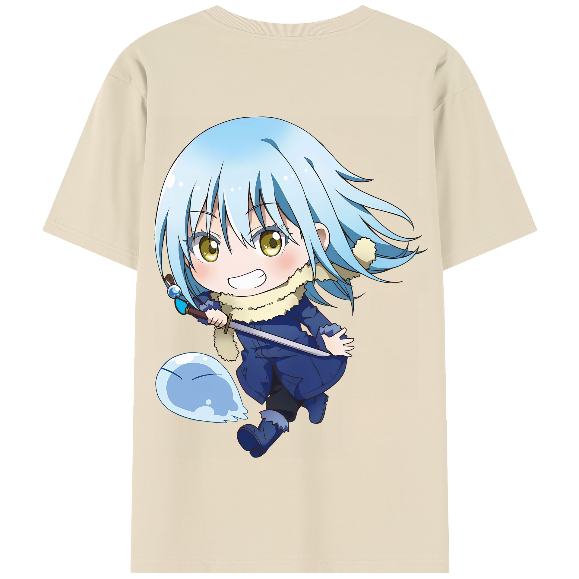 （画像用） 転スラ Regarding Reincarnated to Slime 綿100％半袖Tシャツ（背面プリント）