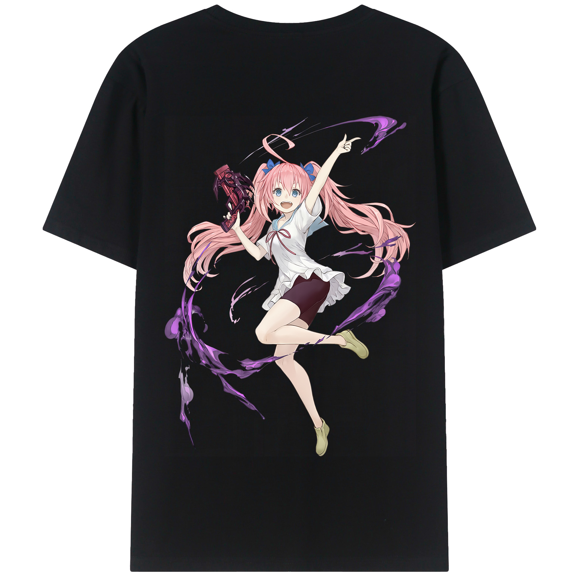 （画像用） 転スラ Regarding Reincarnated to Slime 綿100％半袖Tシャツ（背面プリント）