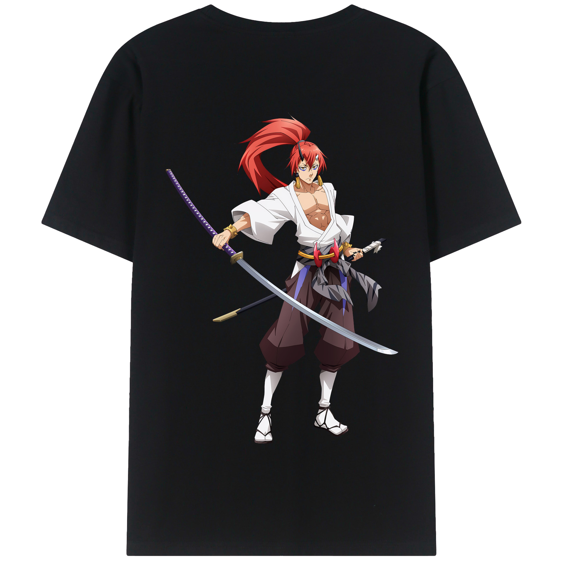 （画像用） 転スラ Regarding Reincarnated to Slime 綿100％半袖Tシャツ（背面プリント）