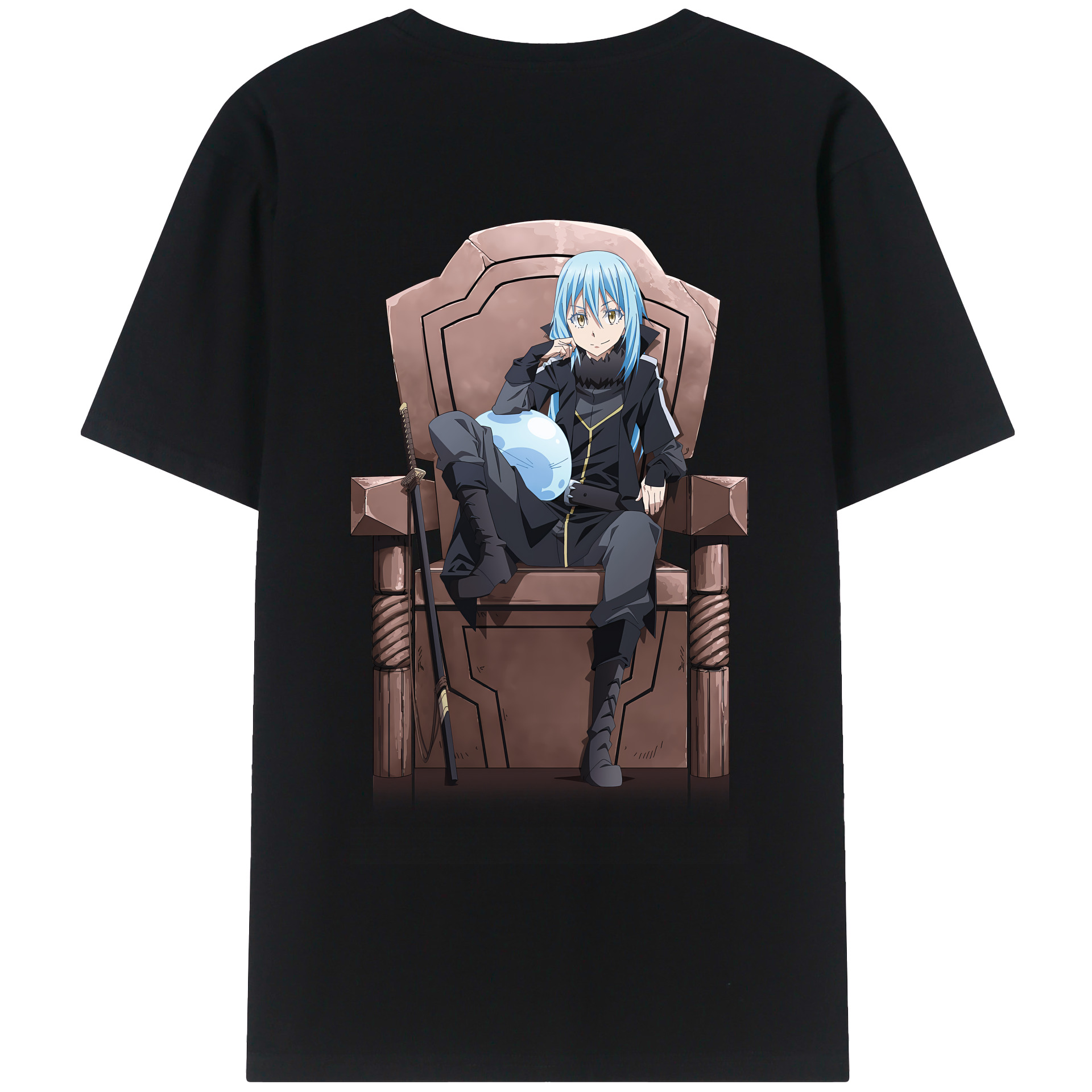 （画像用） 転スラ Regarding Reincarnated to Slime 綿100％半袖Tシャツ（背面プリント）