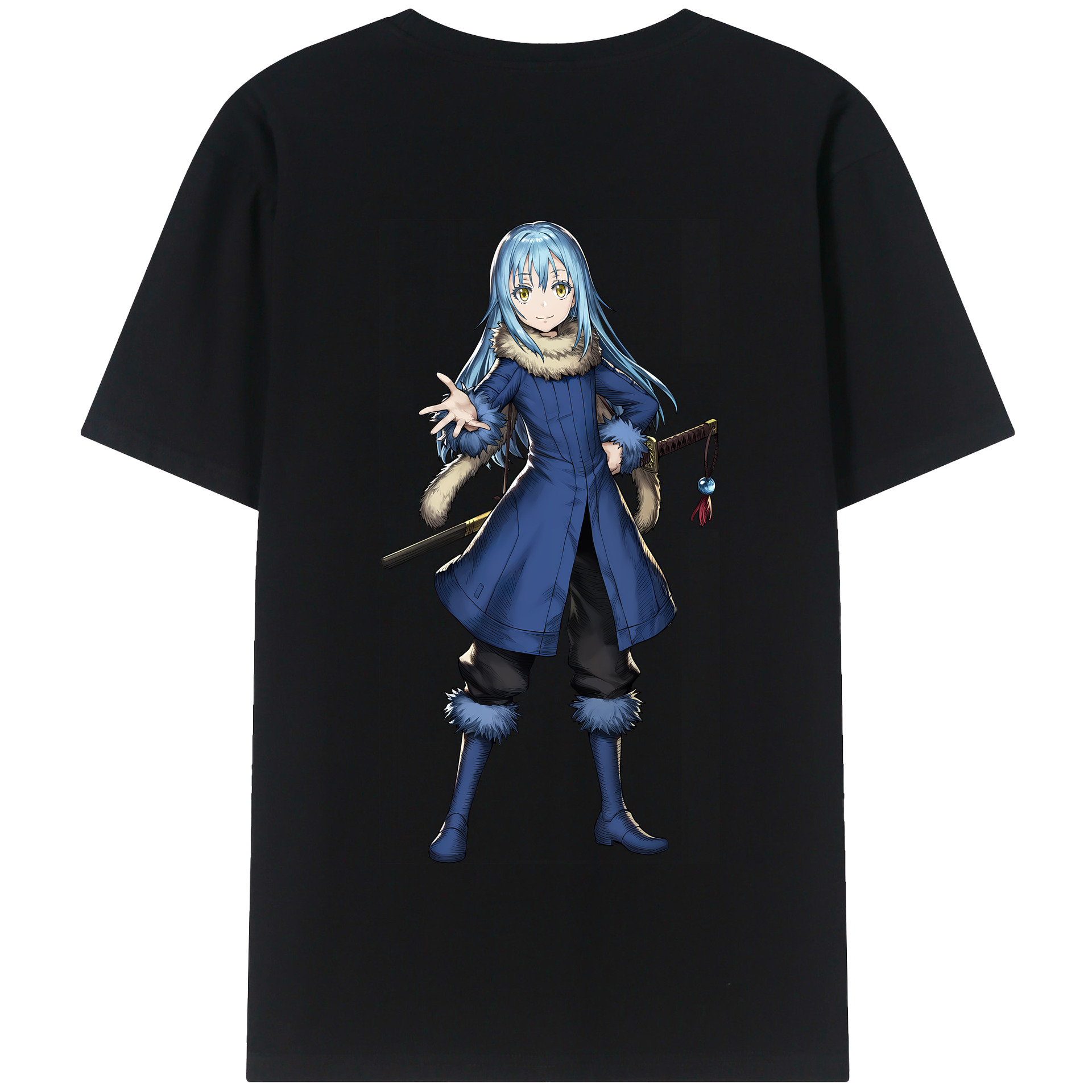 （画像用） 転スラ Regarding Reincarnated to Slime 綿100％半袖Tシャツ（背面プリント）