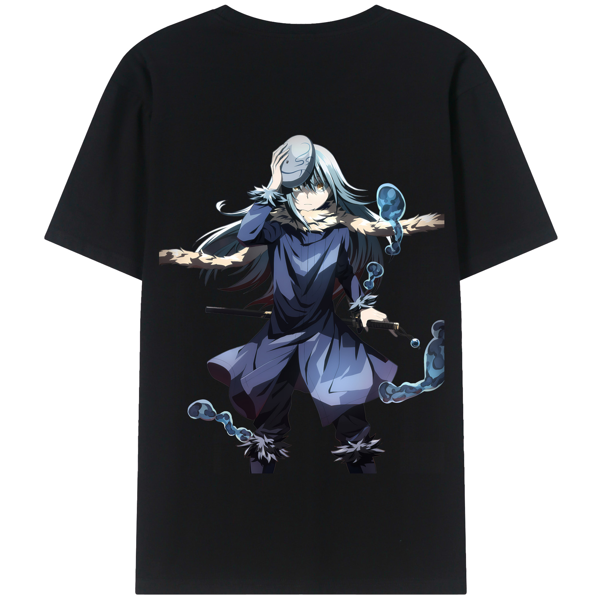 （画像用） 転スラ Regarding Reincarnated to Slime 綿100％半袖Tシャツ（背面プリント）