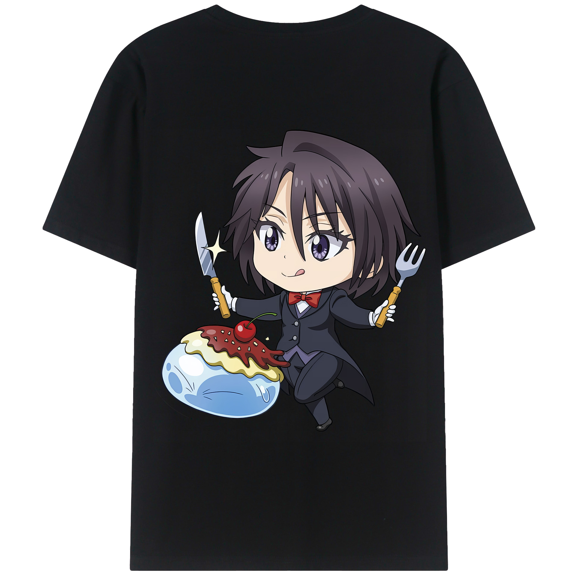 （画像用） 転スラ Regarding Reincarnated to Slime 綿100％半袖Tシャツ（背面プリント）