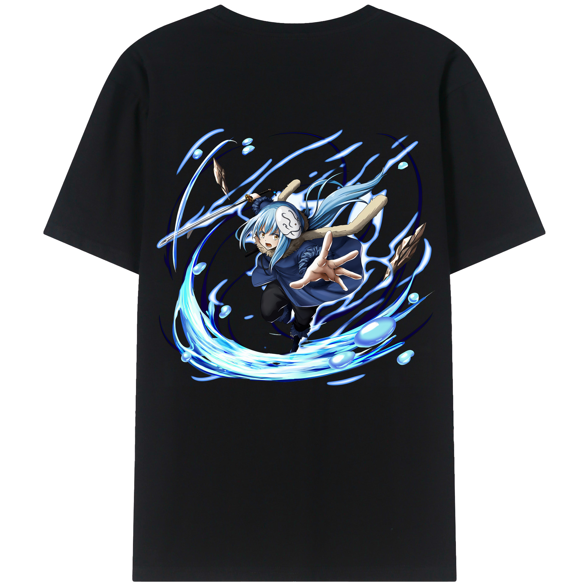 （画像用） 転スラ Regarding Reincarnated to Slime 綿100％半袖Tシャツ（背面プリント）