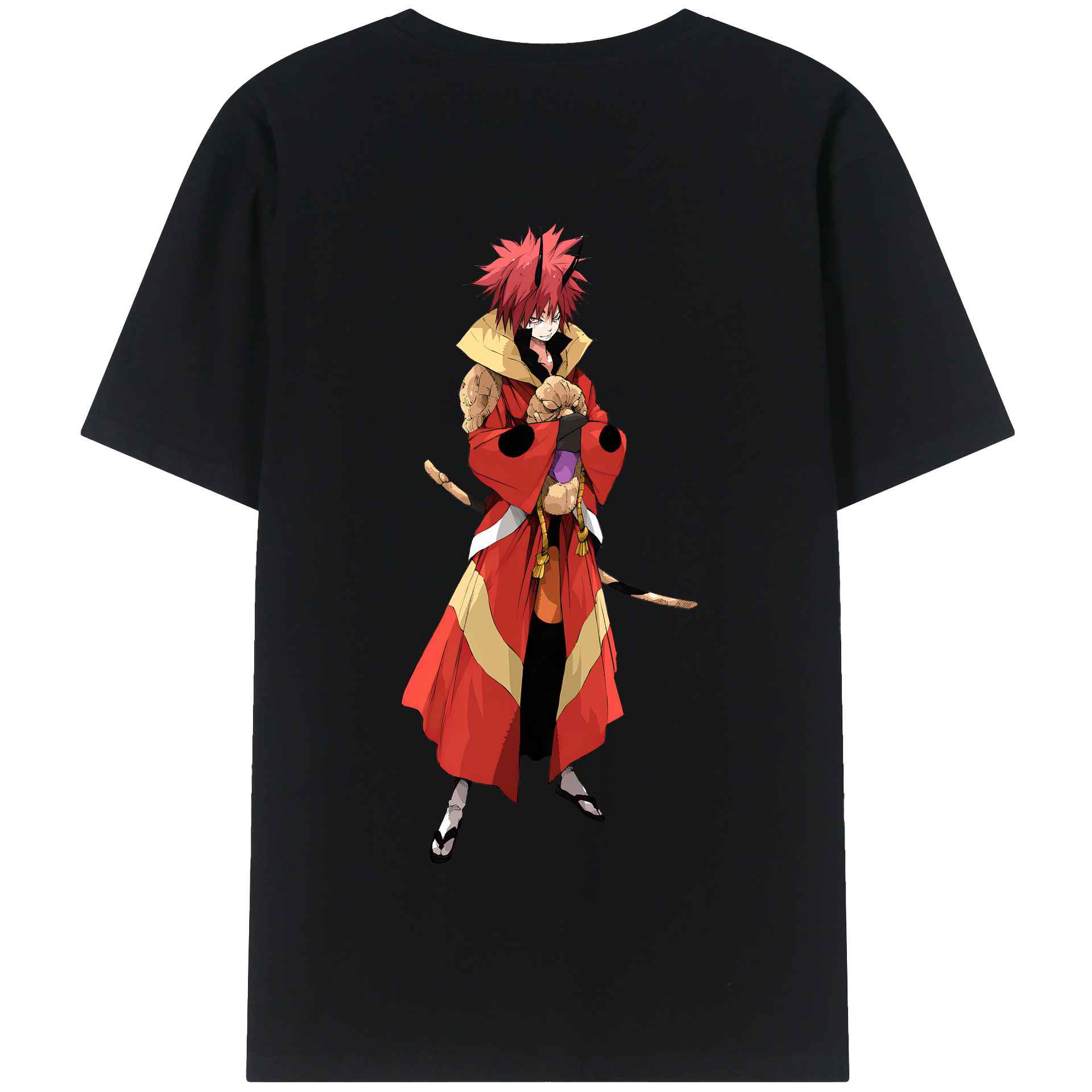 （画像用） 転スラ Regarding Reincarnated to Slime 綿100％半袖Tシャツ（背面プリント）