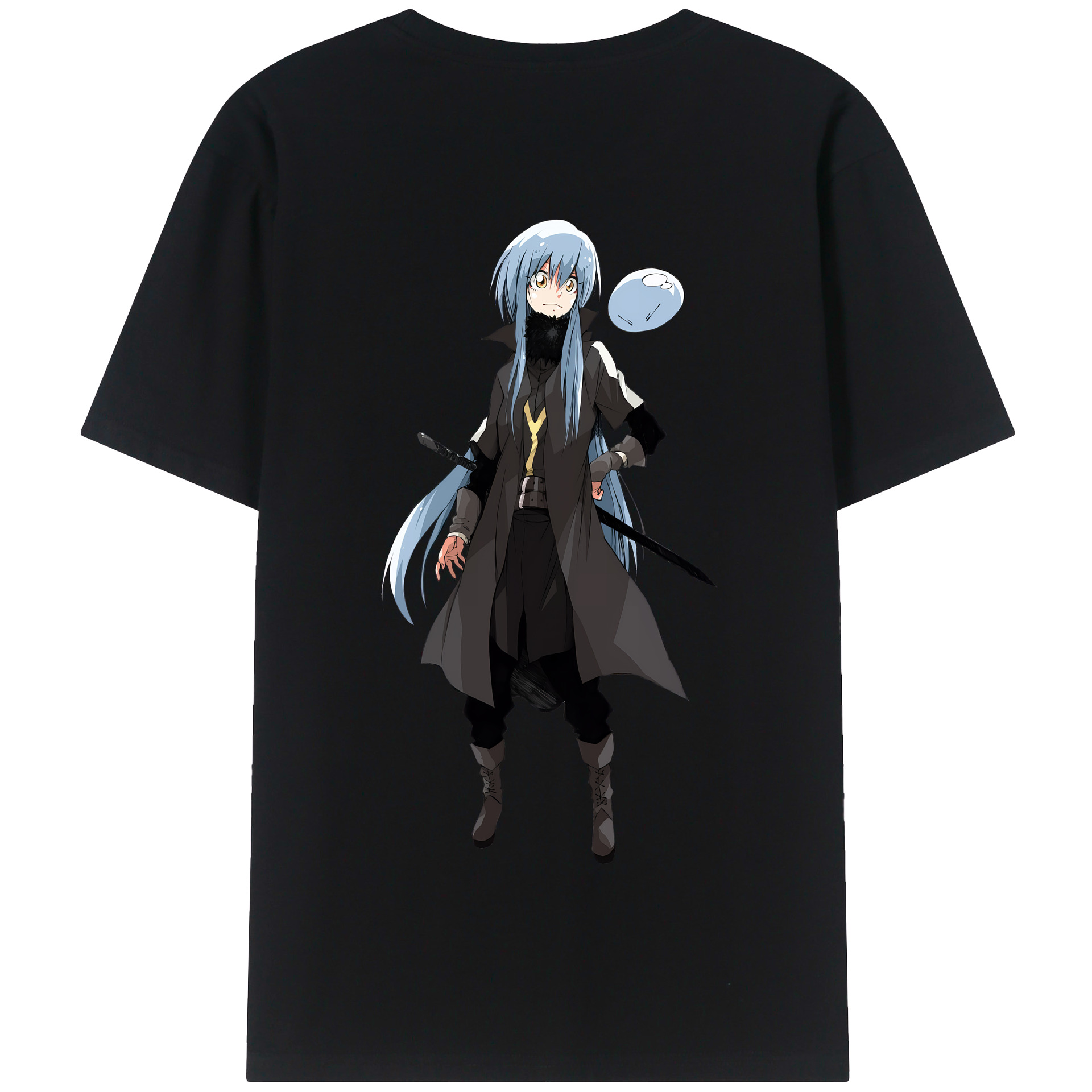 （画像用） 転スラ Regarding Reincarnated to Slime 綿100％半袖Tシャツ（背面プリント）