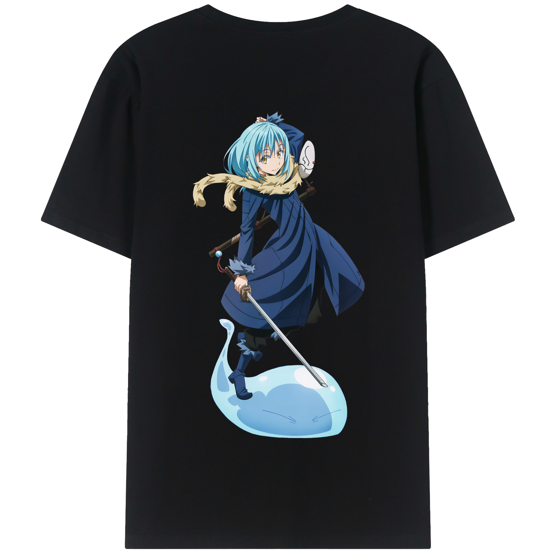 （画像用） 転スラ Regarding Reincarnated to Slime 綿100％半袖Tシャツ（背面プリント）