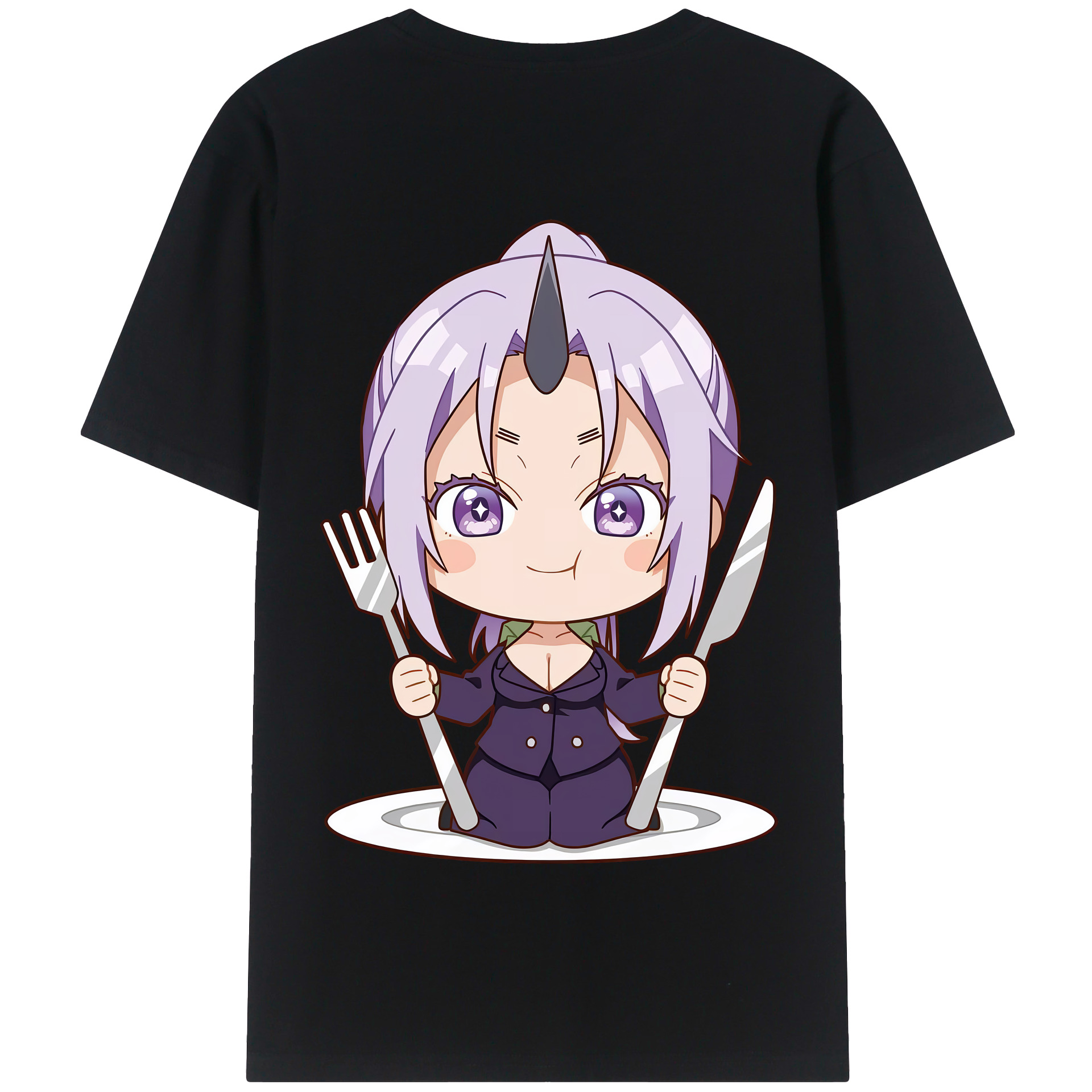 （画像用） 転スラ Regarding Reincarnated to Slime 綿100％半袖Tシャツ（背面プリント）