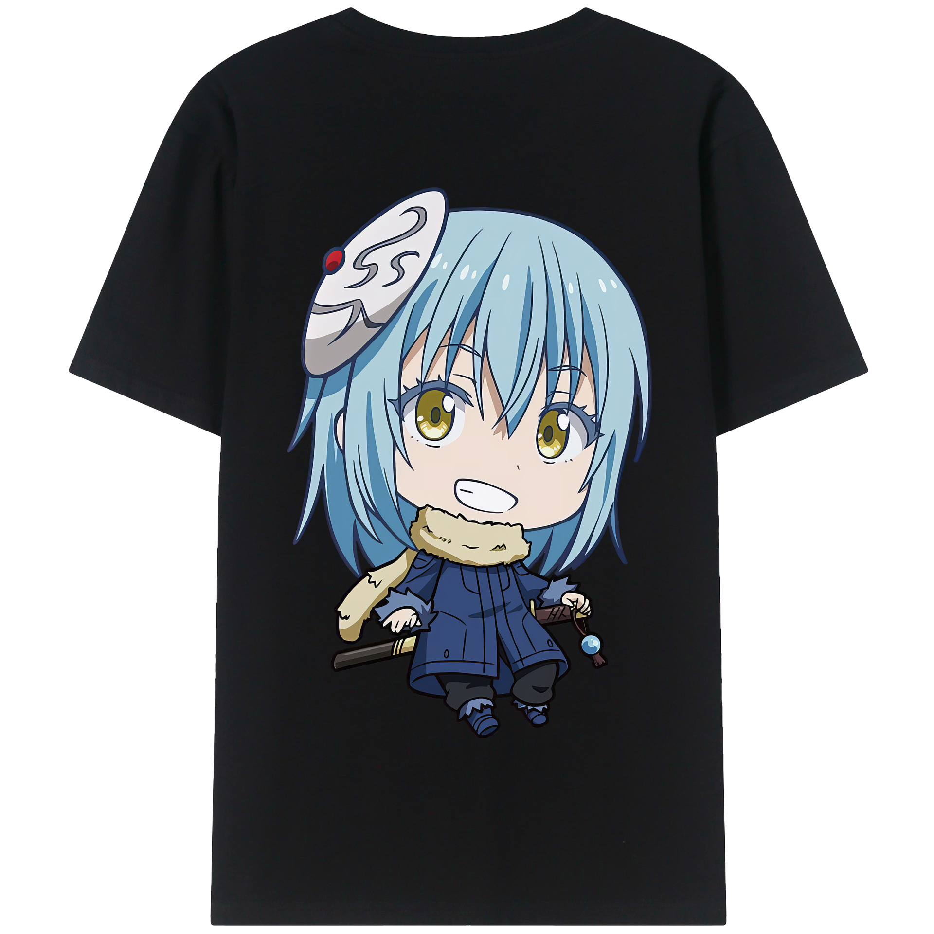 （画像用） 転スラ Regarding Reincarnated to Slime 綿100％半袖Tシャツ（背面プリント）