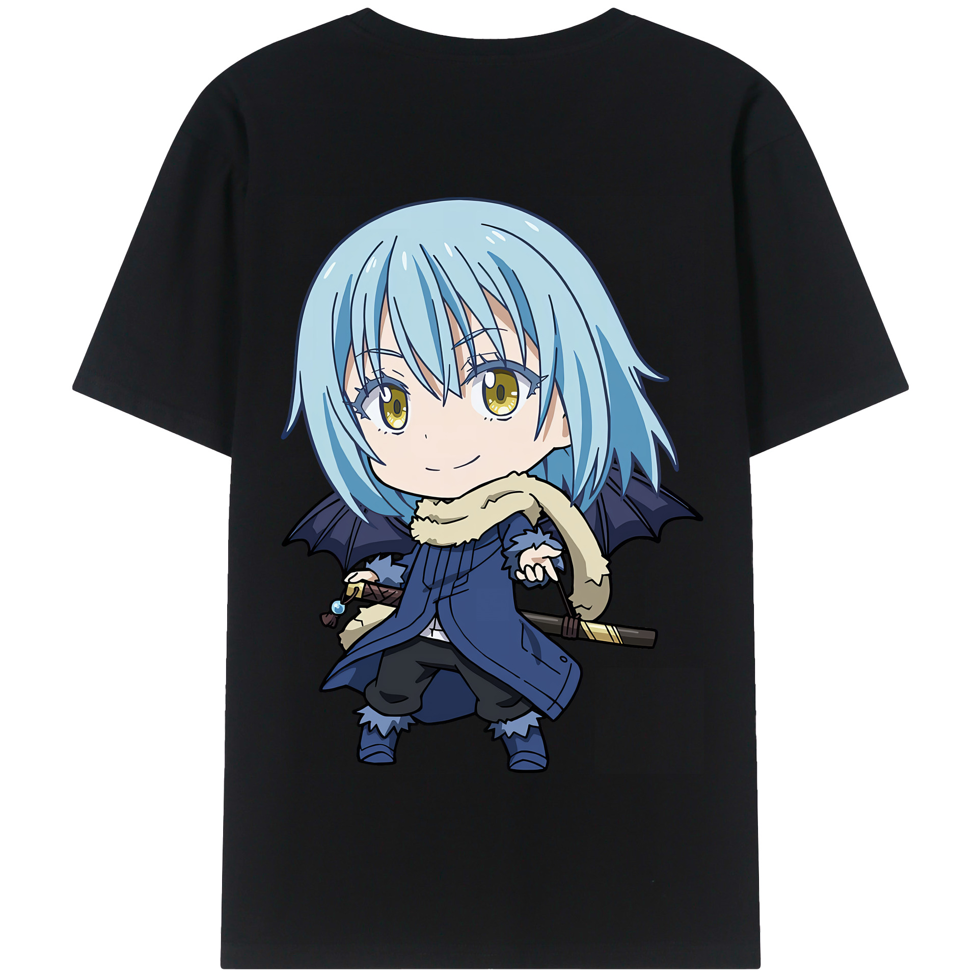 （画像用） 転スラ Regarding Reincarnated to Slime 綿100％半袖Tシャツ（背面プリント）