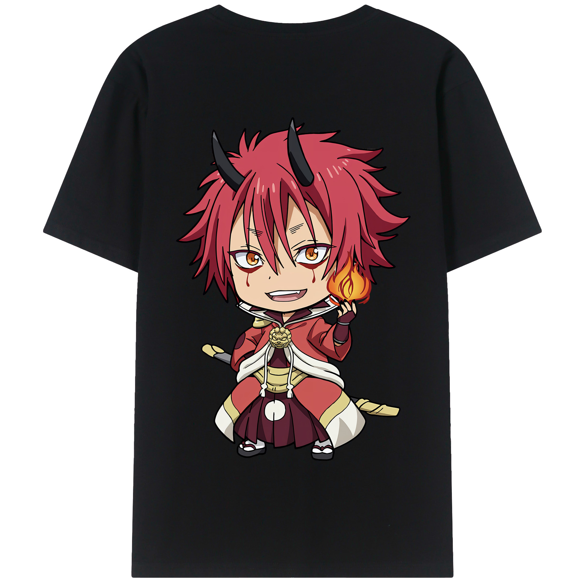 （画像用） 転スラ Regarding Reincarnated to Slime 綿100％半袖Tシャツ（背面プリント）