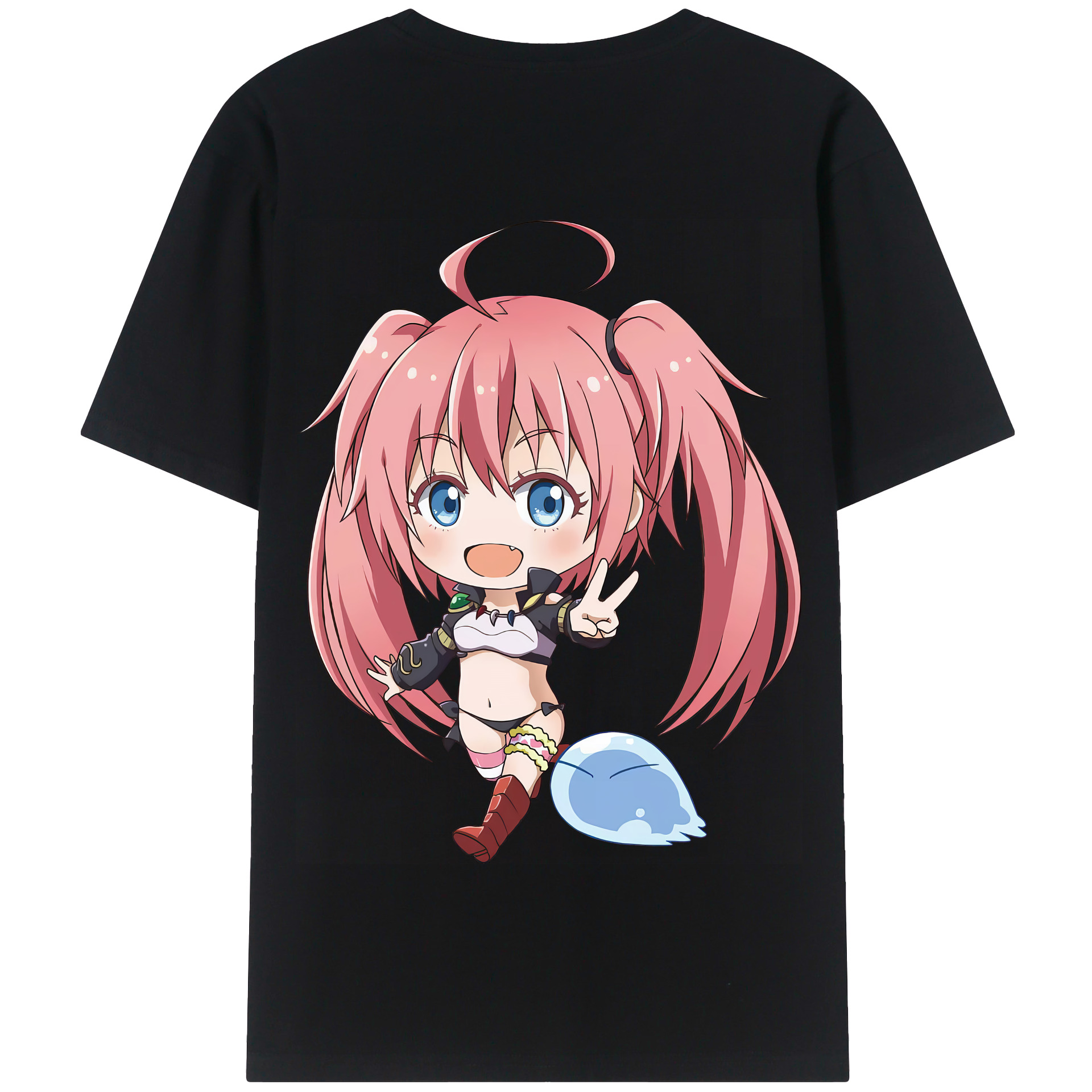 （画像用） 転スラ Regarding Reincarnated to Slime 綿100％半袖Tシャツ（背面プリント）
