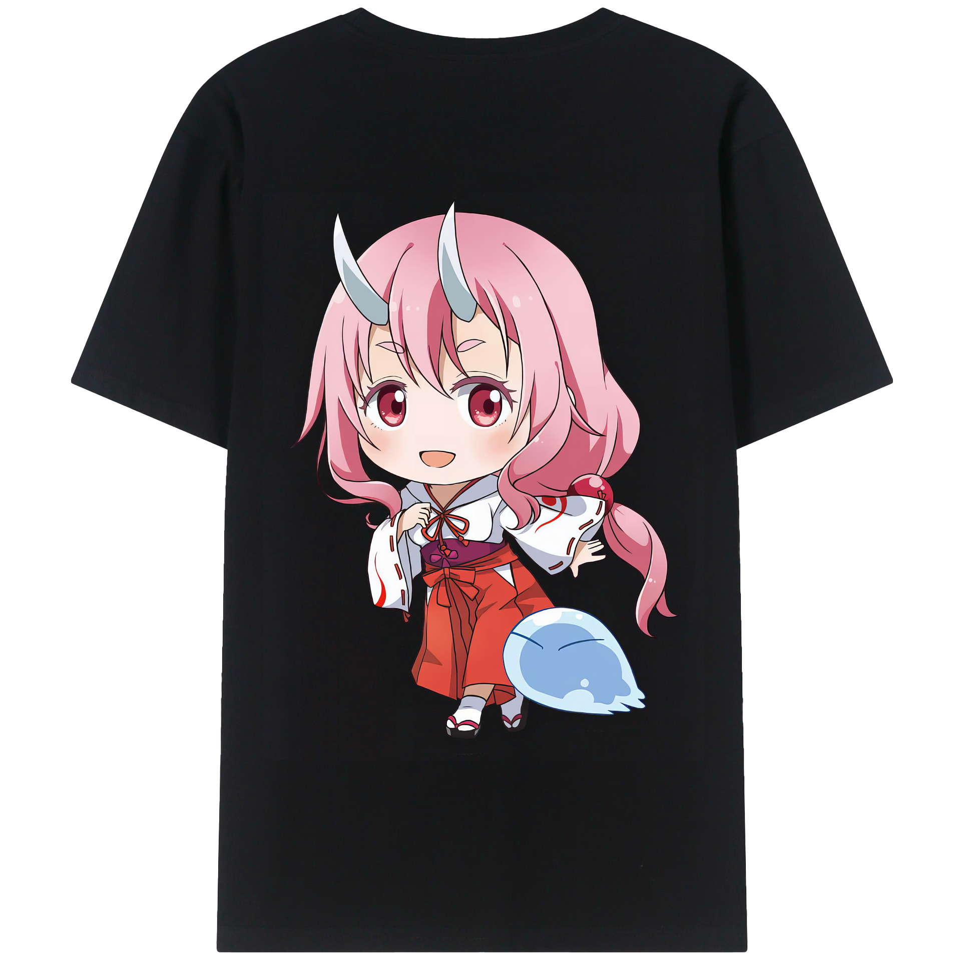 （画像用） 転スラ Regarding Reincarnated to Slime 綿100％半袖Tシャツ（背面プリント）