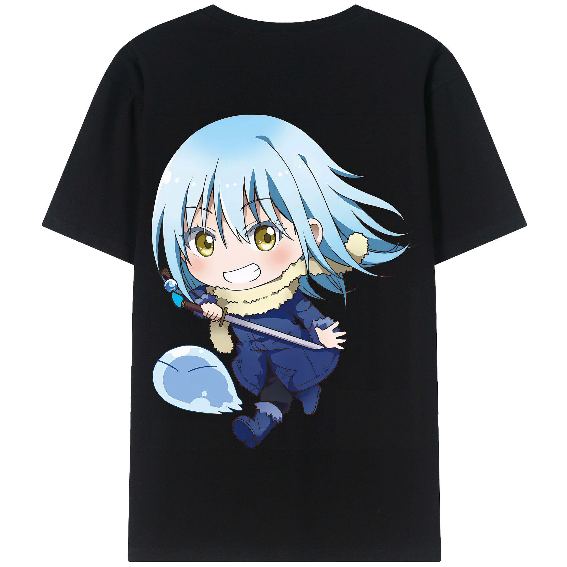 （画像用） 転スラ Regarding Reincarnated to Slime 綿100％半袖Tシャツ（背面プリント）