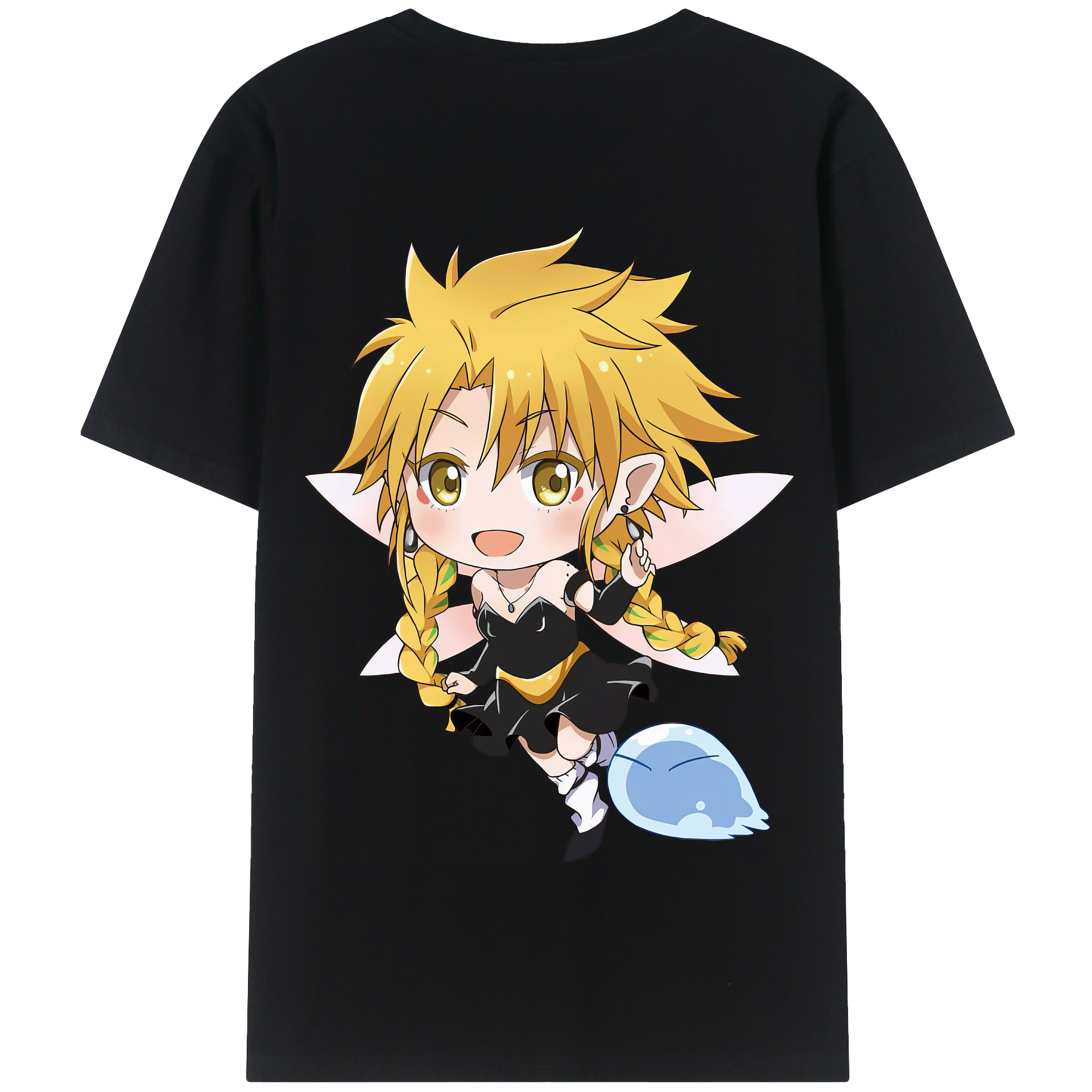 （画像用） 転スラ Regarding Reincarnated to Slime 綿100％半袖Tシャツ（背面プリント）