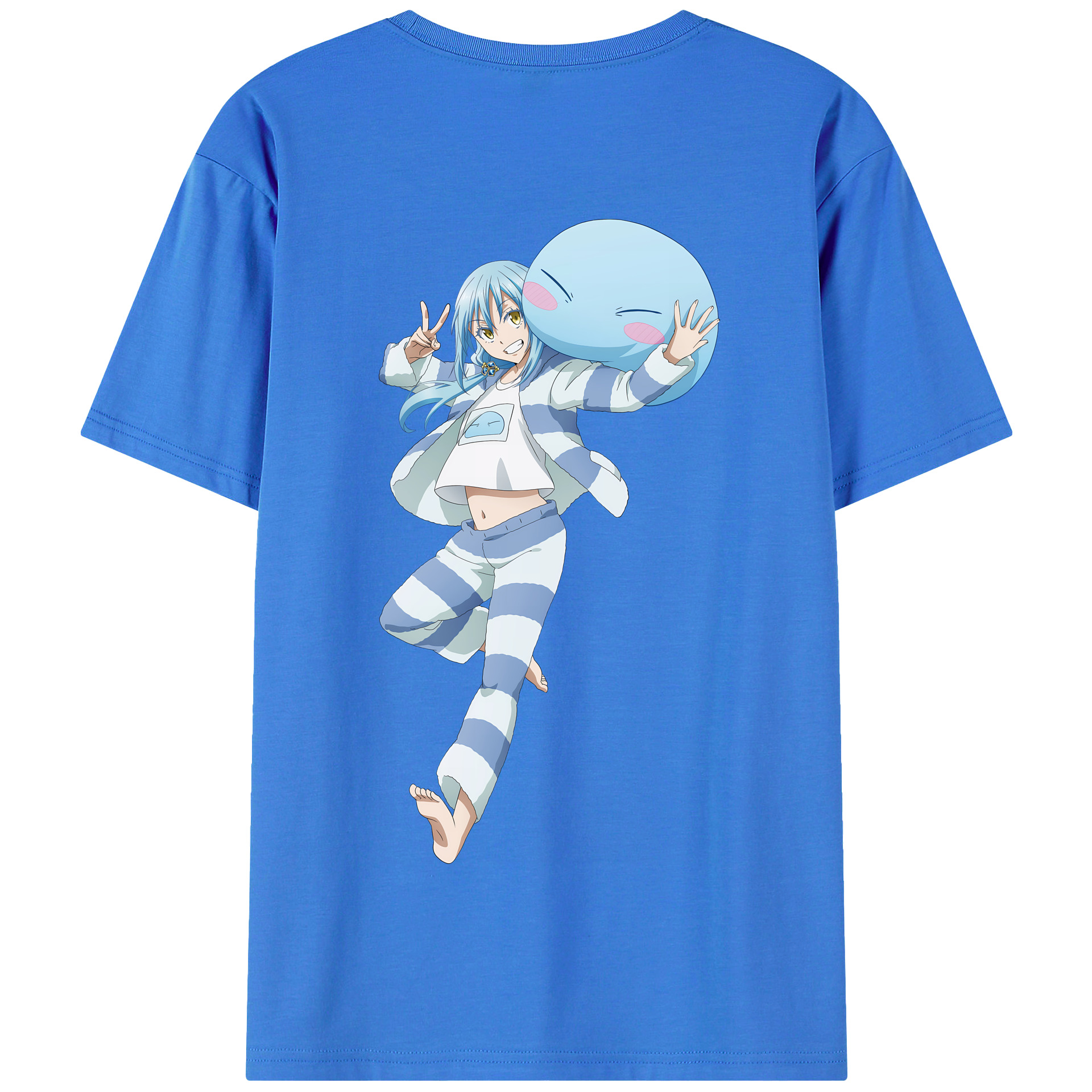 （画像用） 転スラ Regarding Reincarnated to Slime 綿100％半袖Tシャツ（背面プリント）