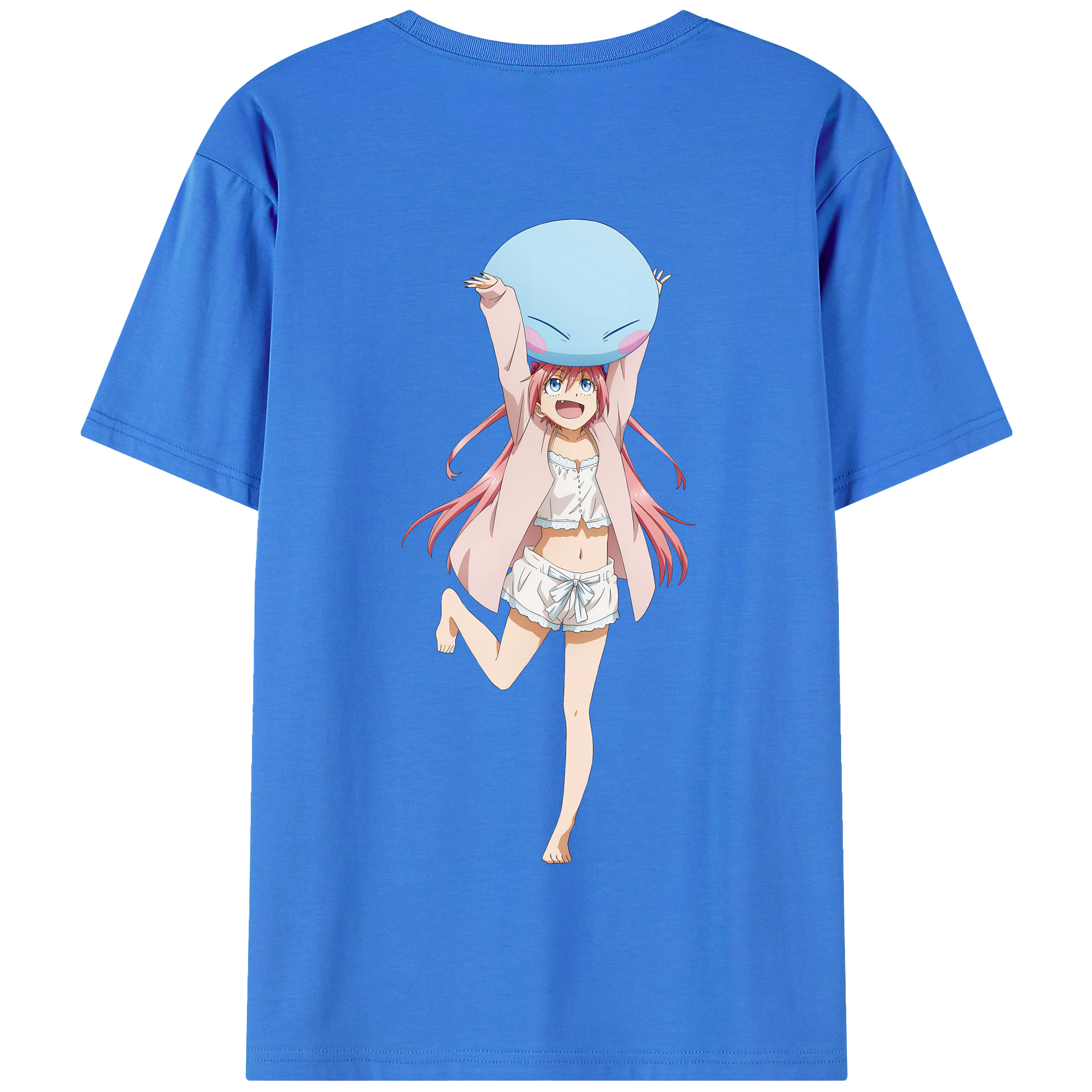 （画像用） 転スラ Regarding Reincarnated to Slime 綿100％半袖Tシャツ（背面プリント）