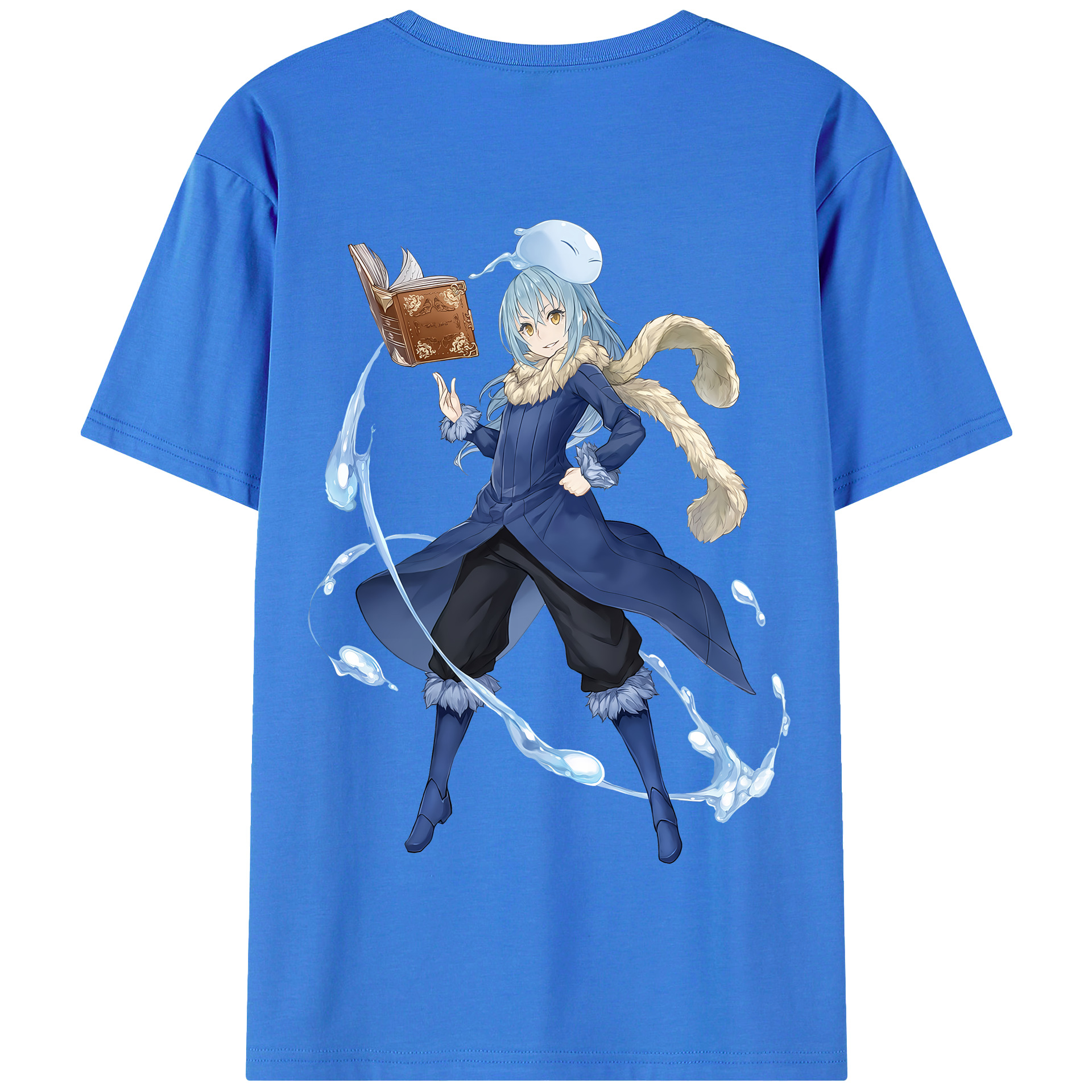 （画像用） 転スラ Regarding Reincarnated to Slime 綿100％半袖Tシャツ（背面プリント）