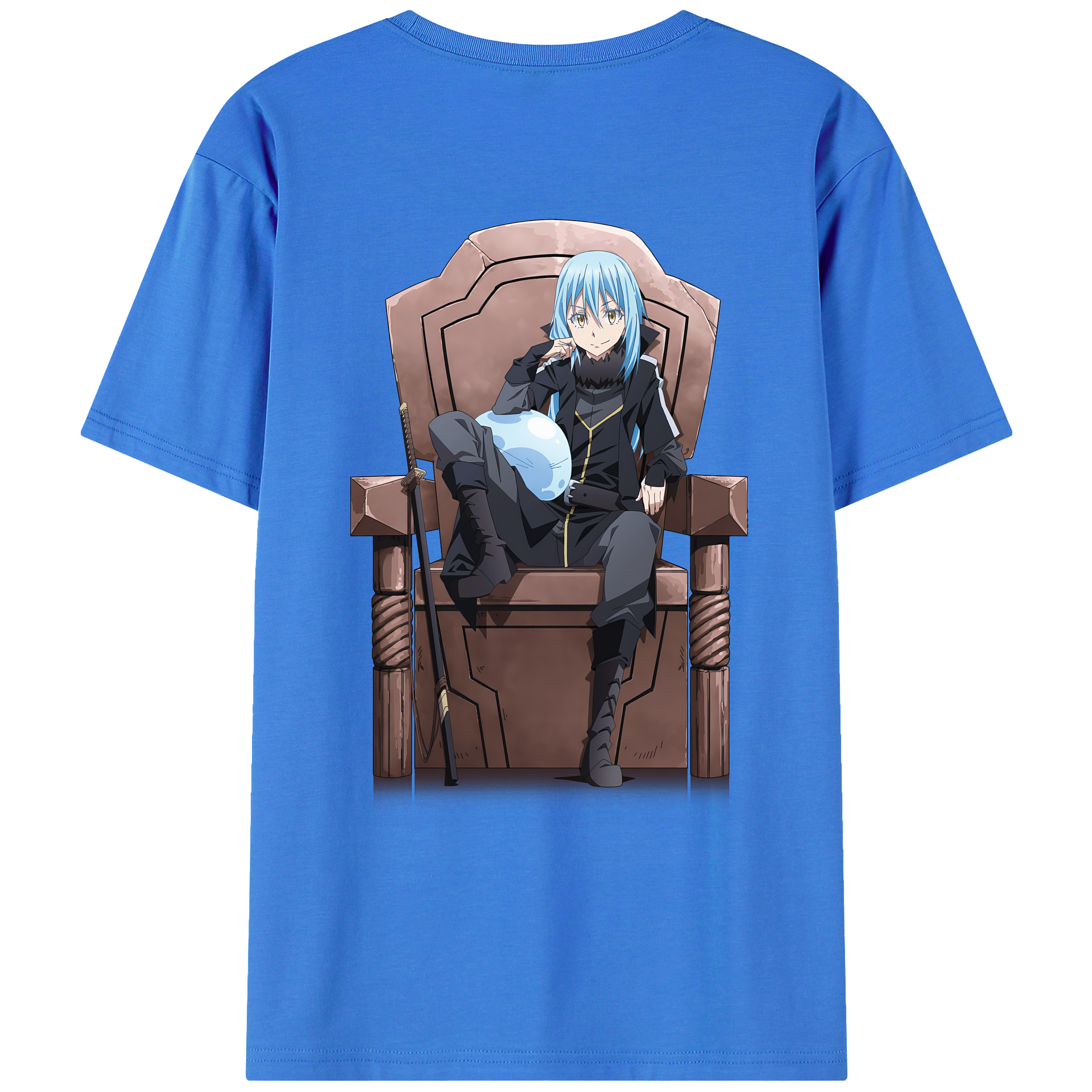 （画像用） 転スラ Regarding Reincarnated to Slime 綿100％半袖Tシャツ（背面プリント）