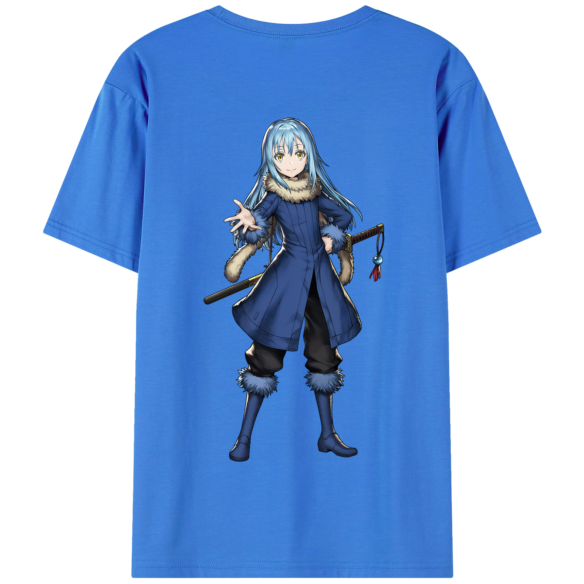 （画像用） 転スラ Regarding Reincarnated to Slime 綿100％半袖Tシャツ（背面プリント）