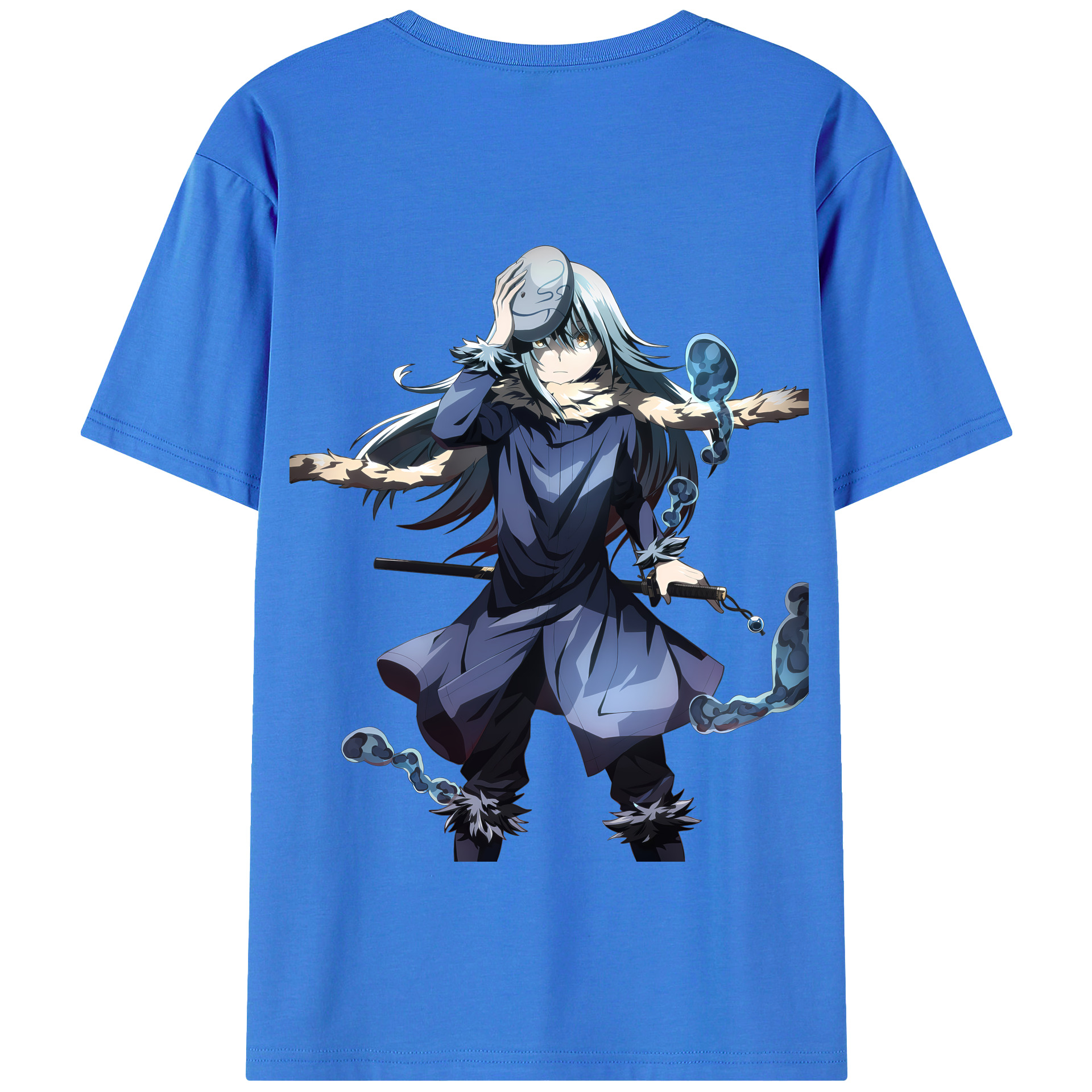 （画像用） 転スラ Regarding Reincarnated to Slime 綿100％半袖Tシャツ（背面プリント）