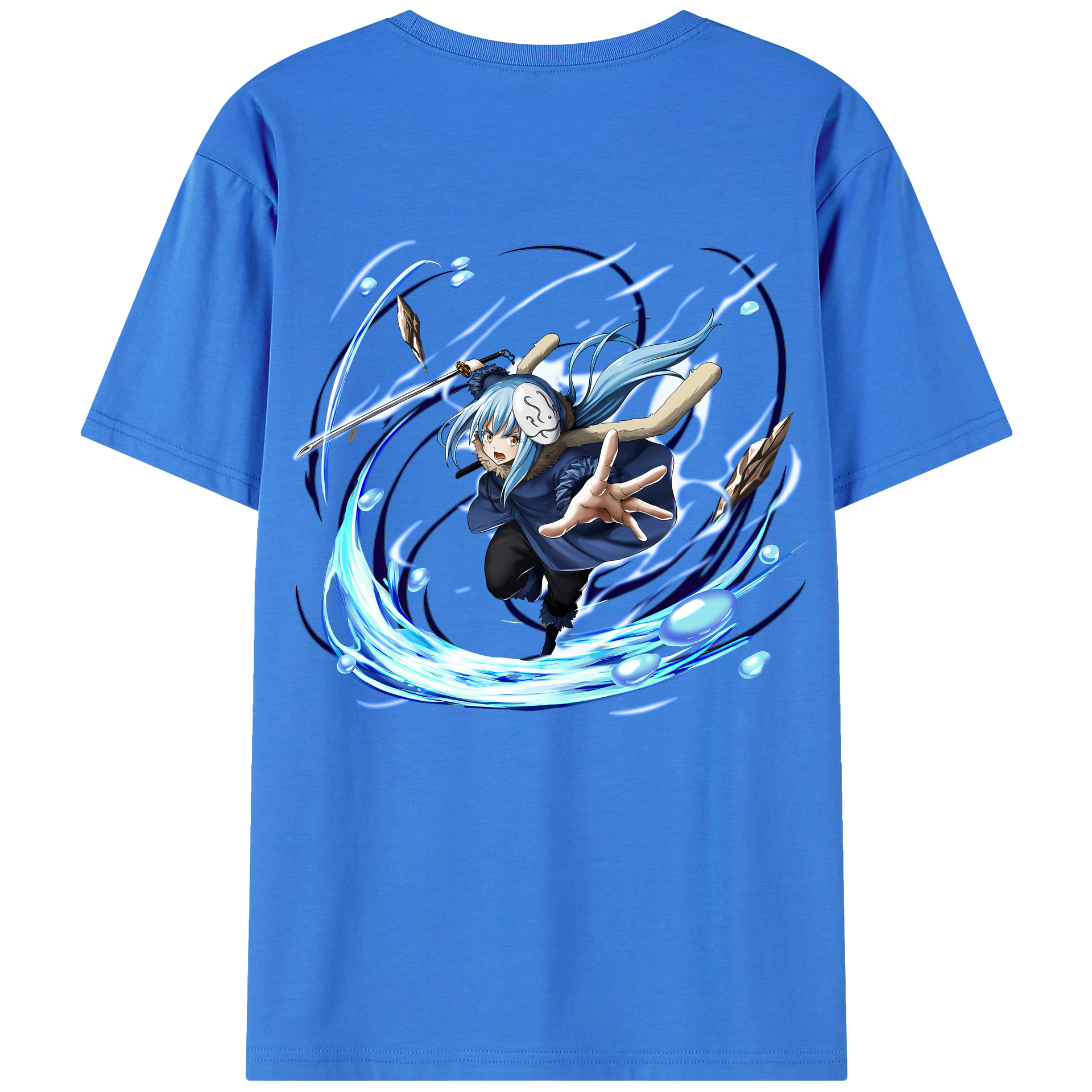 （画像用） 転スラ Regarding Reincarnated to Slime 綿100％半袖Tシャツ（背面プリント）