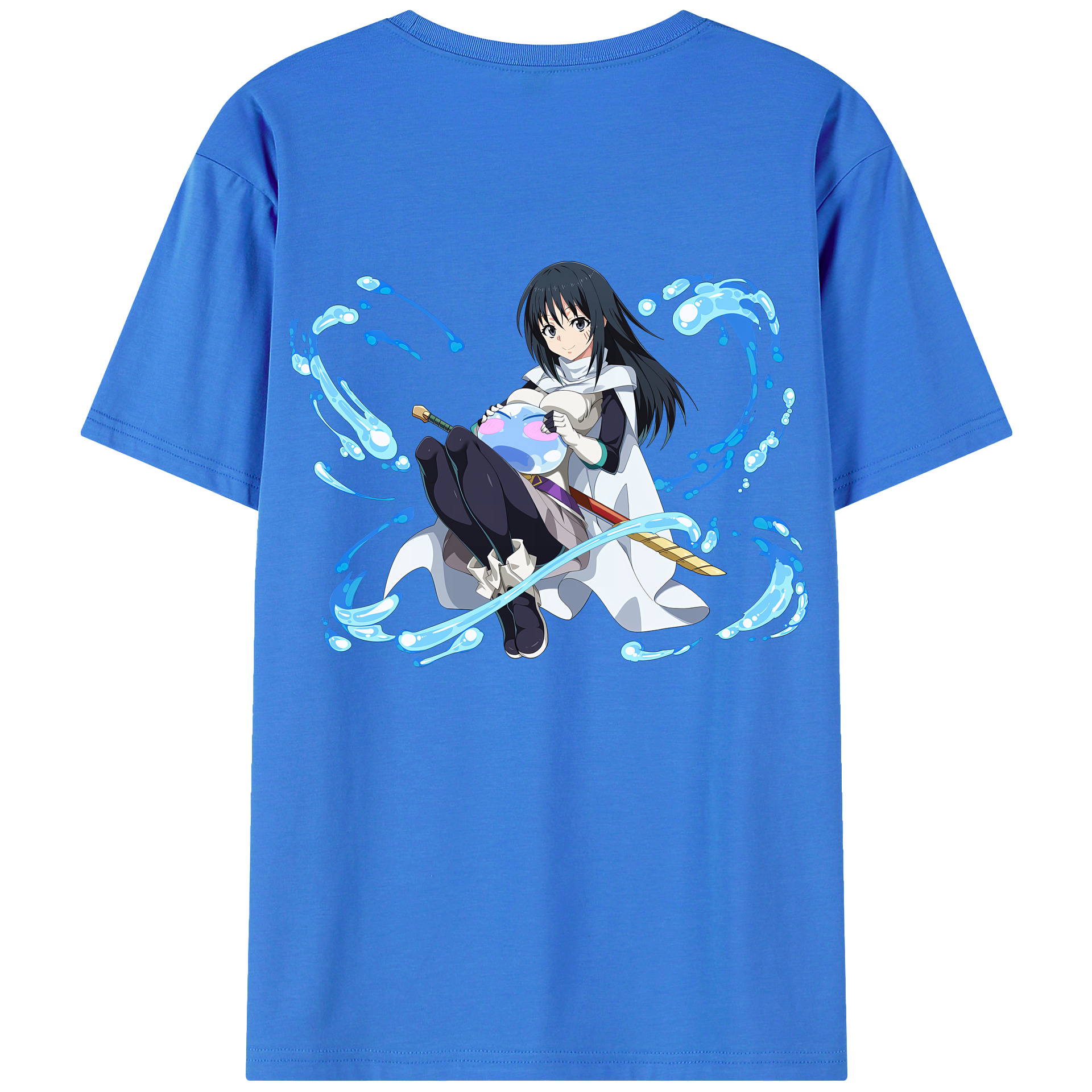 （画像用） 転スラ Regarding Reincarnated to Slime 綿100％半袖Tシャツ（背面プリント）