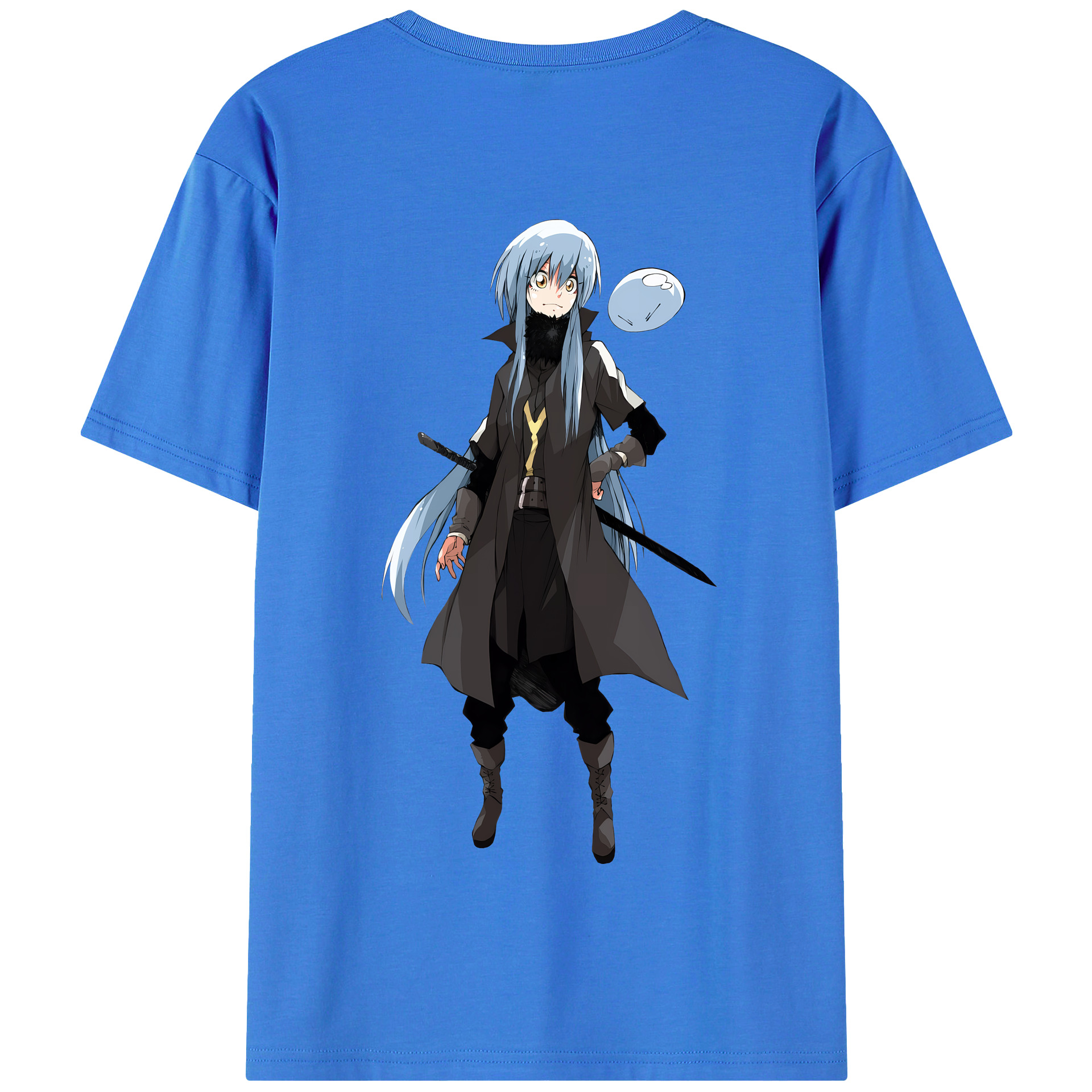 （画像用） 転スラ Regarding Reincarnated to Slime 綿100％半袖Tシャツ（背面プリント）