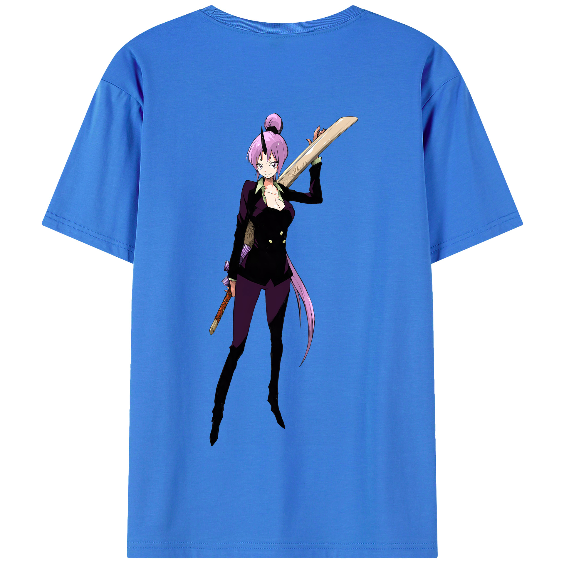 （画像用） 転スラ Regarding Reincarnated to Slime 綿100％半袖Tシャツ（背面プリント）