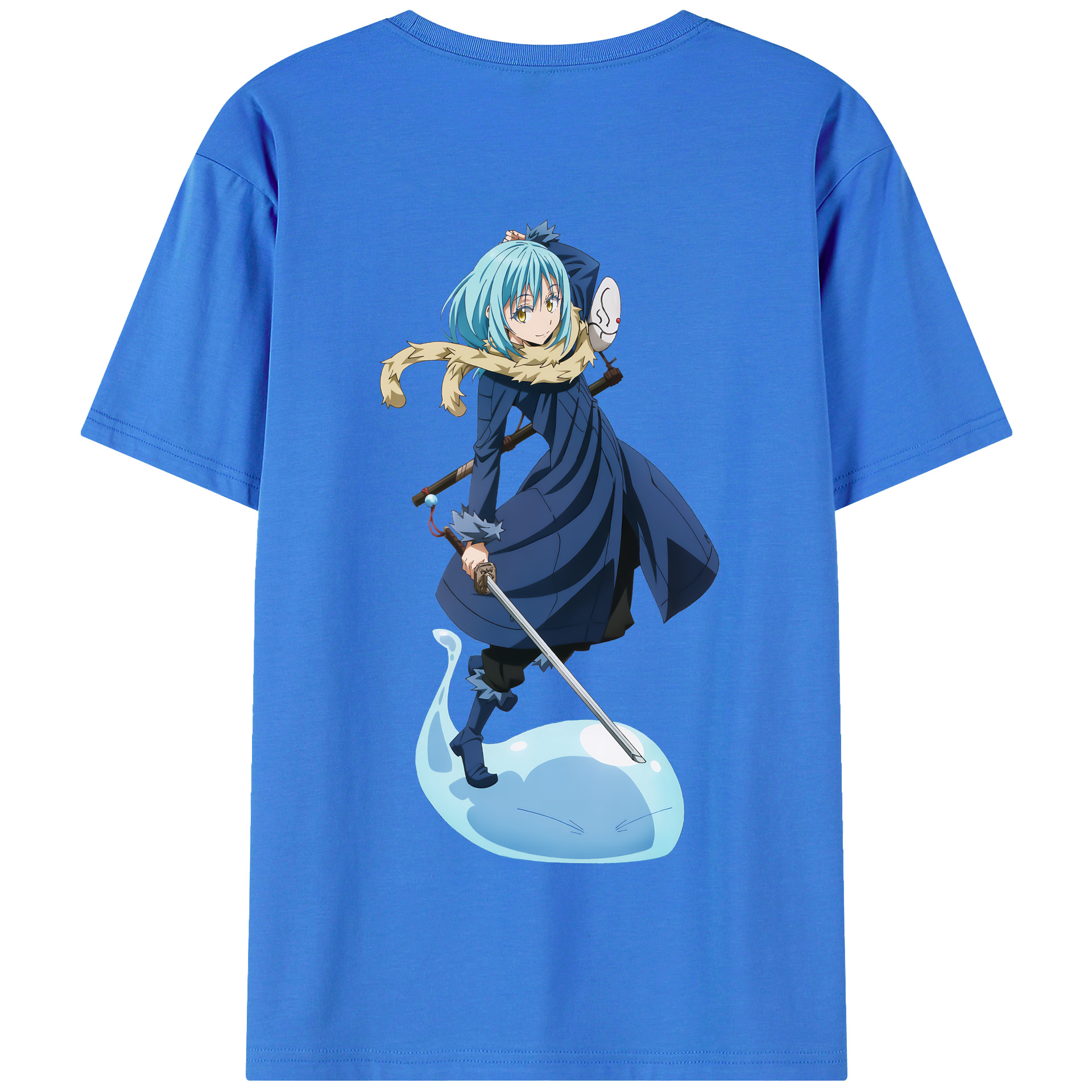 （画像用） 転スラ Regarding Reincarnated to Slime 綿100％半袖Tシャツ（背面プリント）
